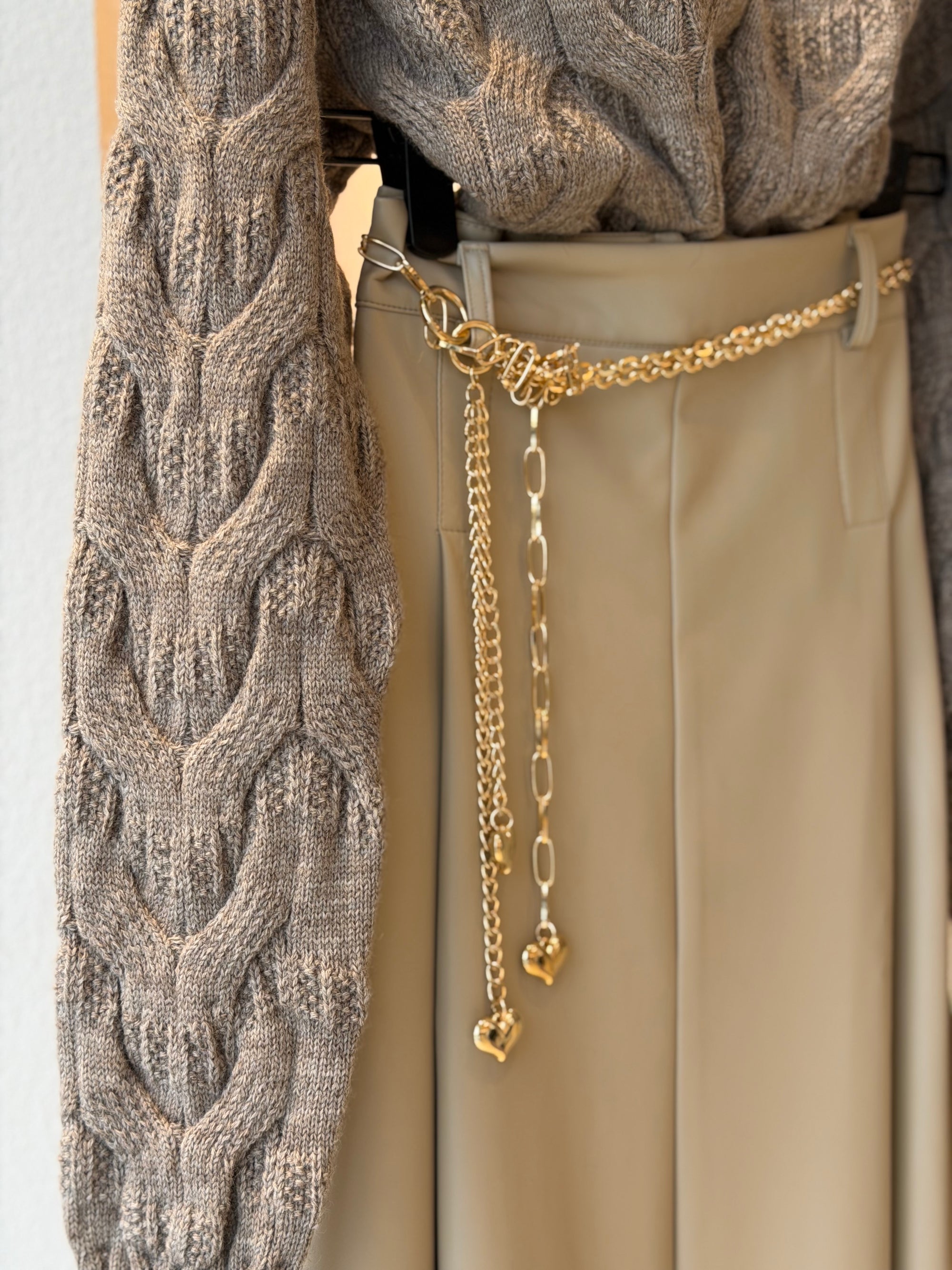 Cable Mohair Knit Pullover