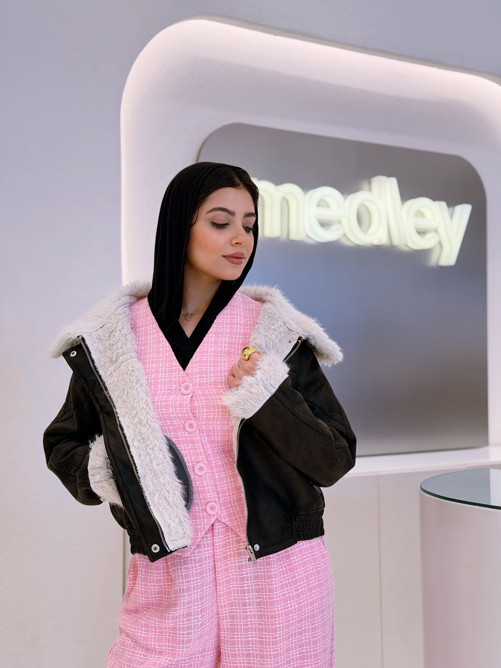 Full fur jacket ( black )