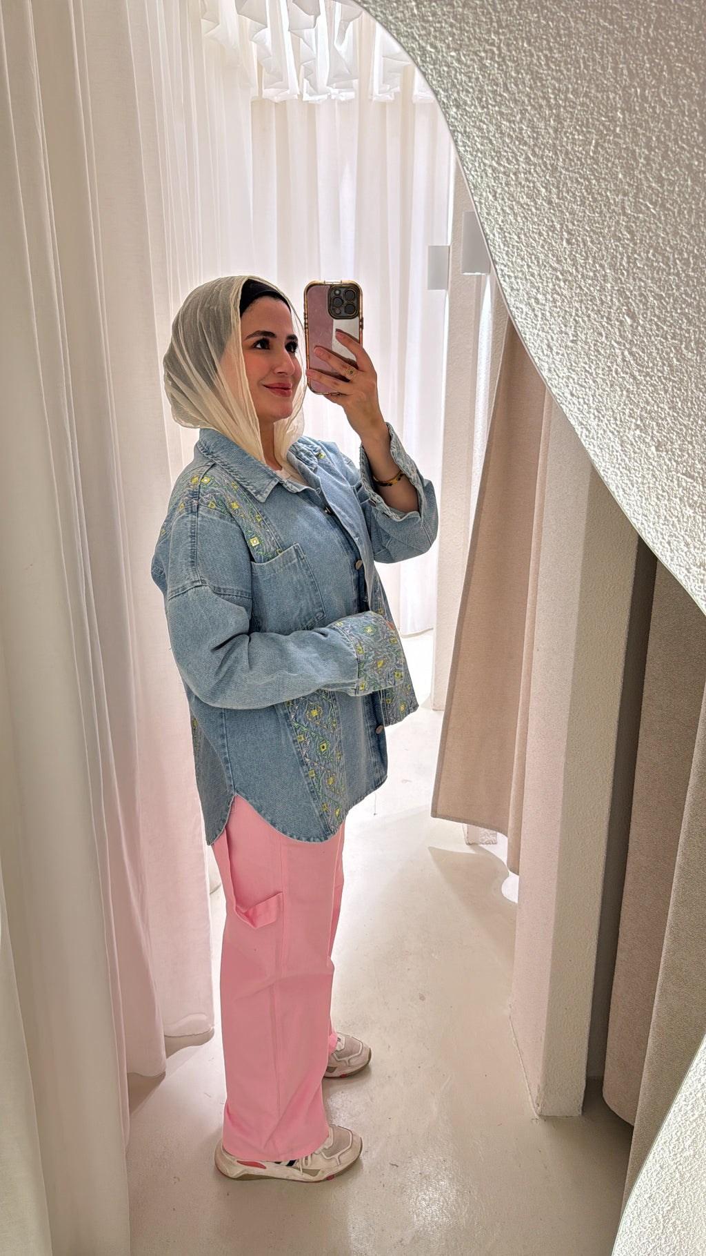 Embiodery denim jacket