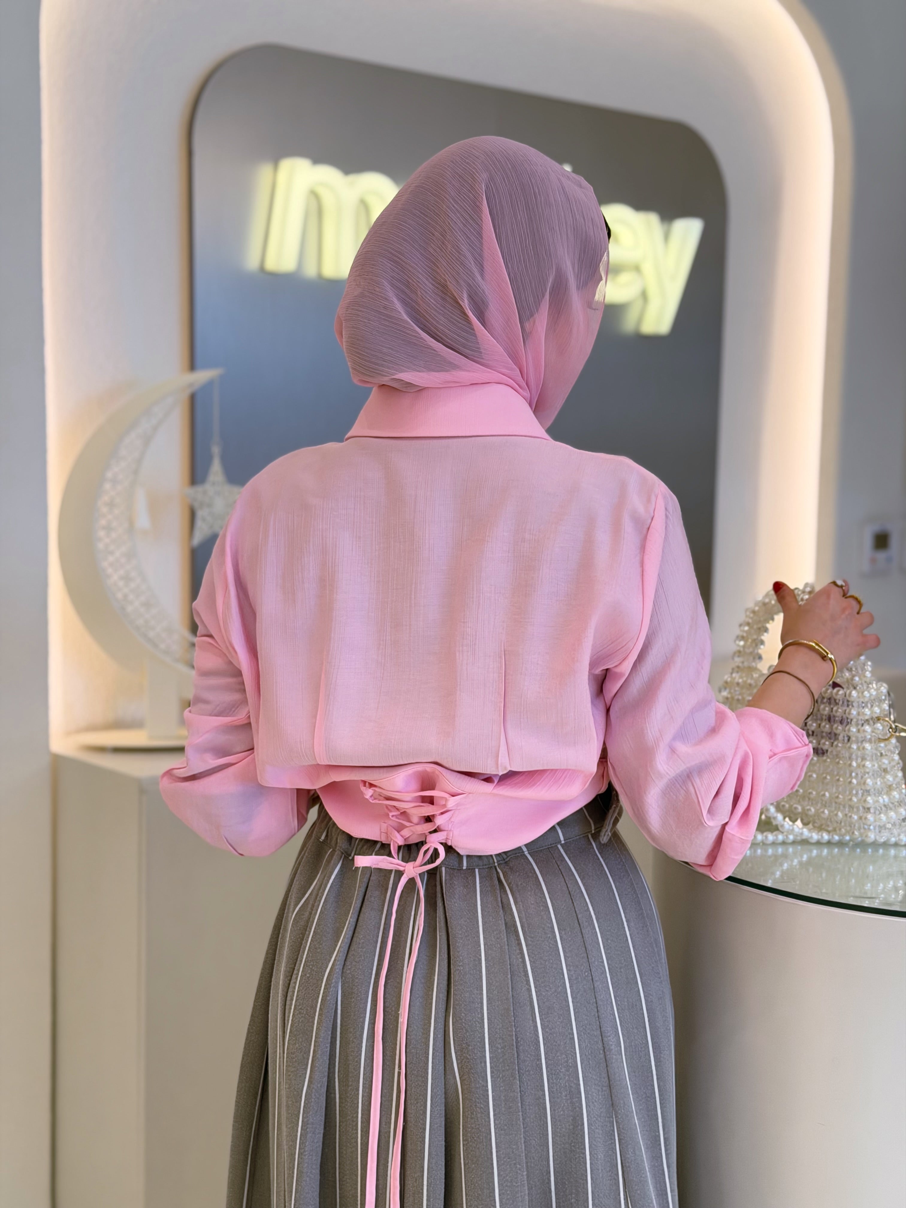 Back tie blouse