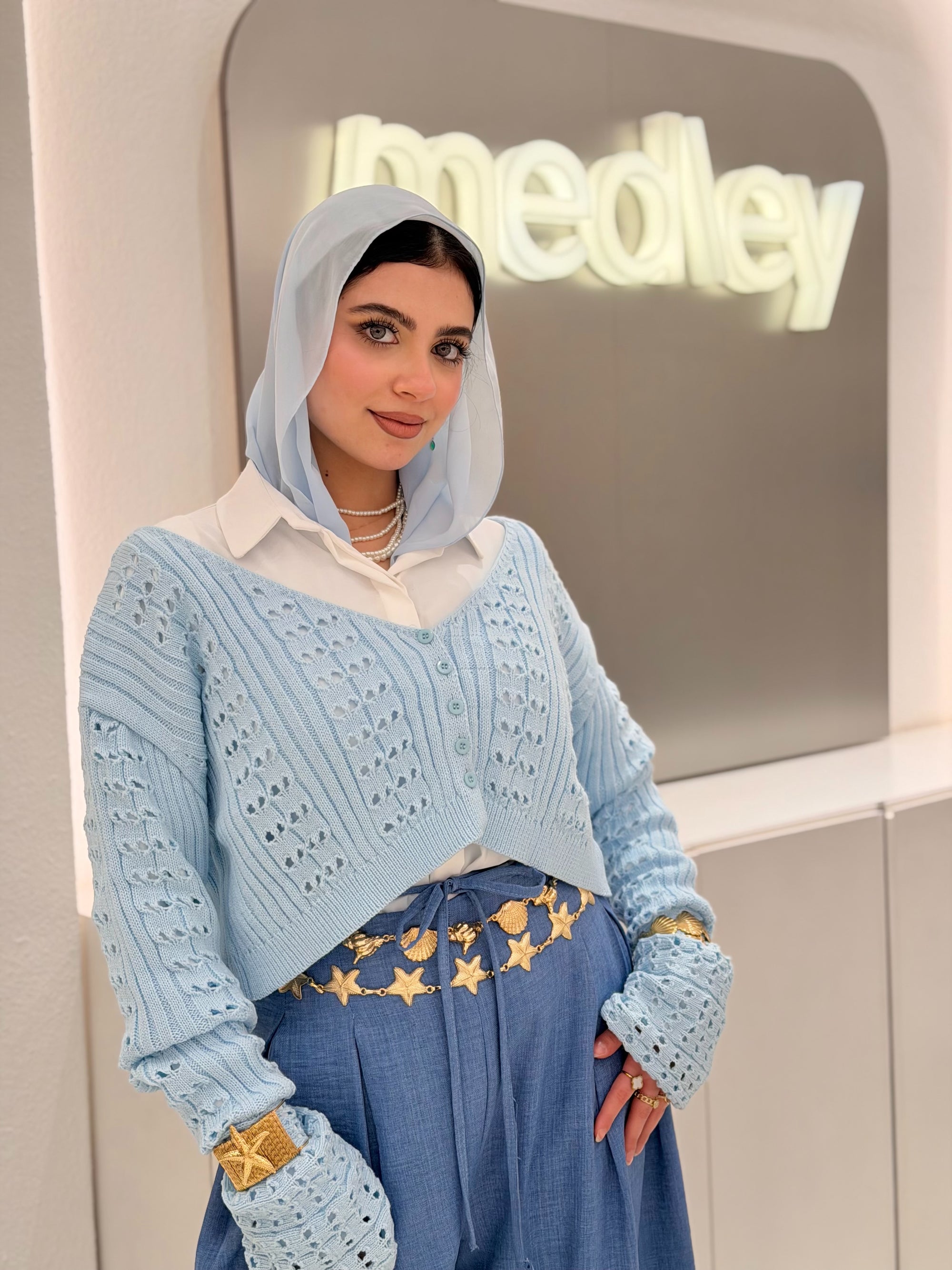 Soft Cardigan ( Bb Blue )