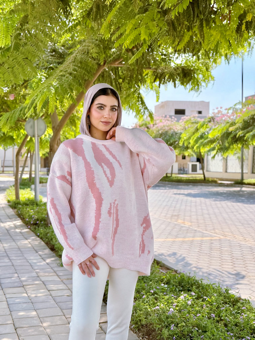 Marble Pullover ( pink shades )