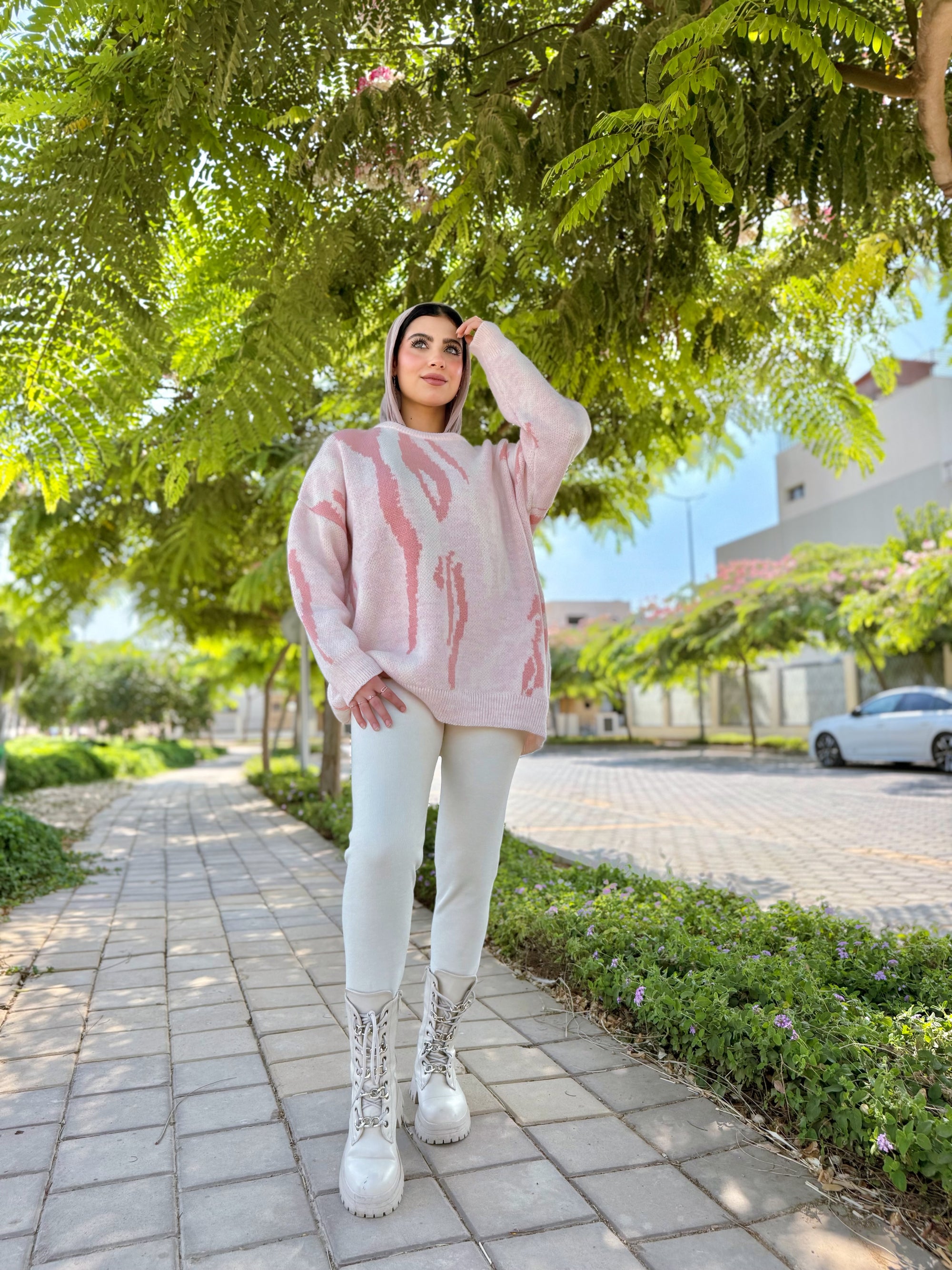 Marble Pullover ( pink shades )