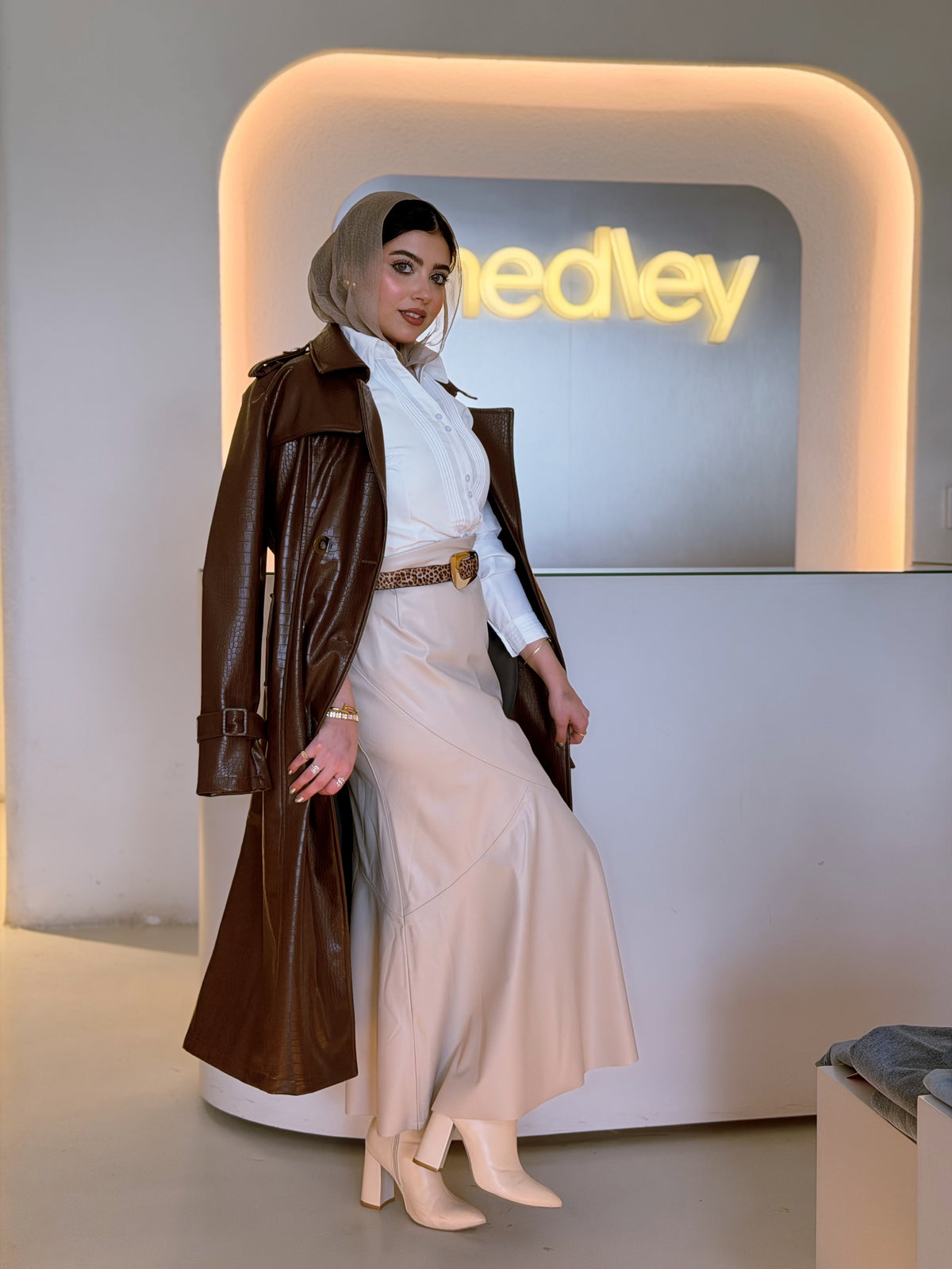 The Royal Crocodile Coat (Brown)