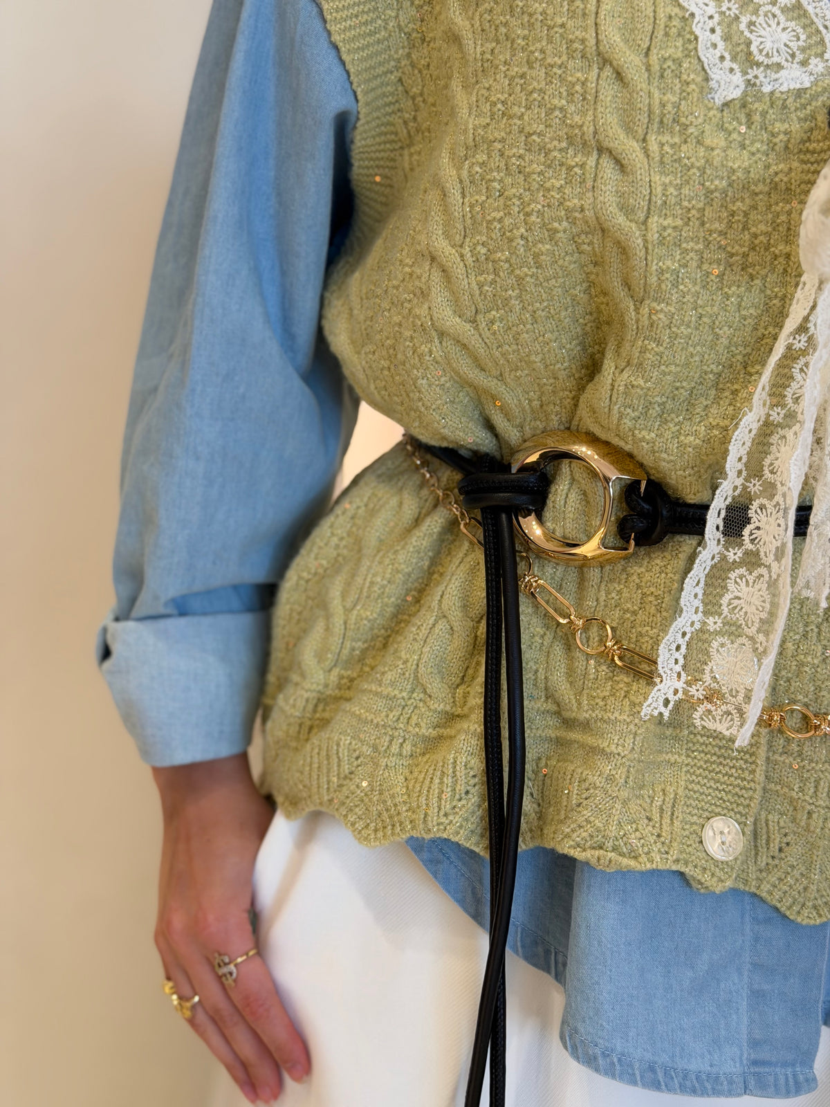 Leather X Gold Belts