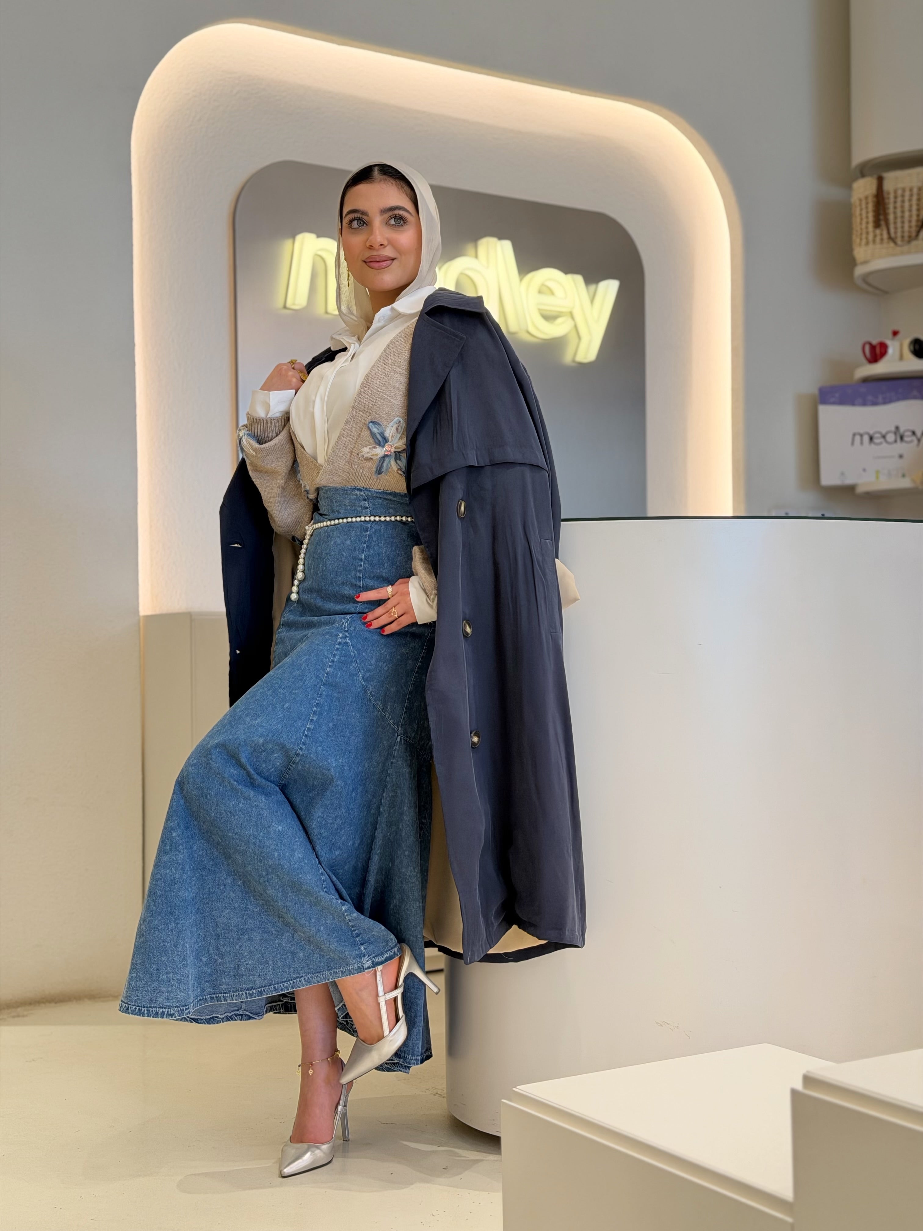 Navy Soft Trench Coat