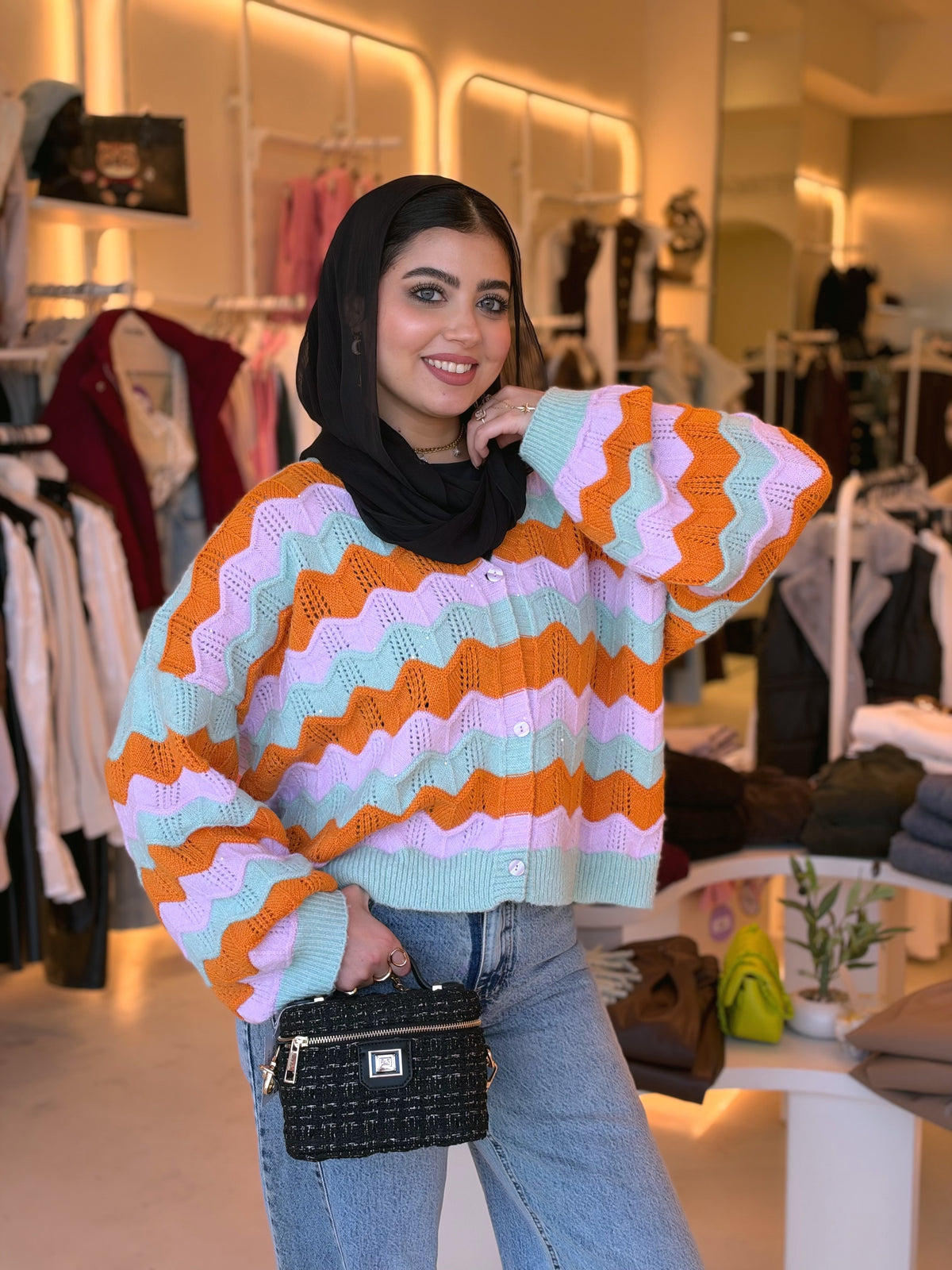 Sugar Rush Mohair Cardigan in Orange Sorbet by Medley Fashion, photo 6