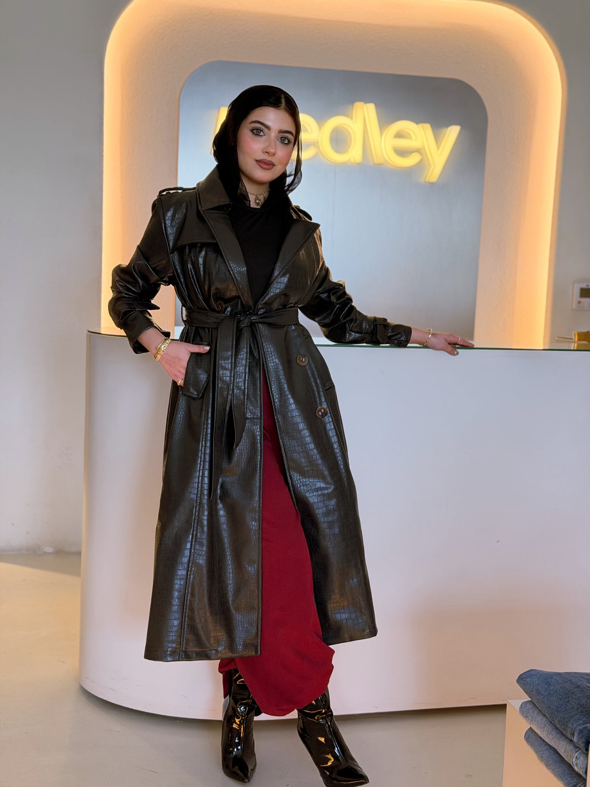 Flowy wide leg trouser, elegant modest pants by Medley Fashion, photo 3