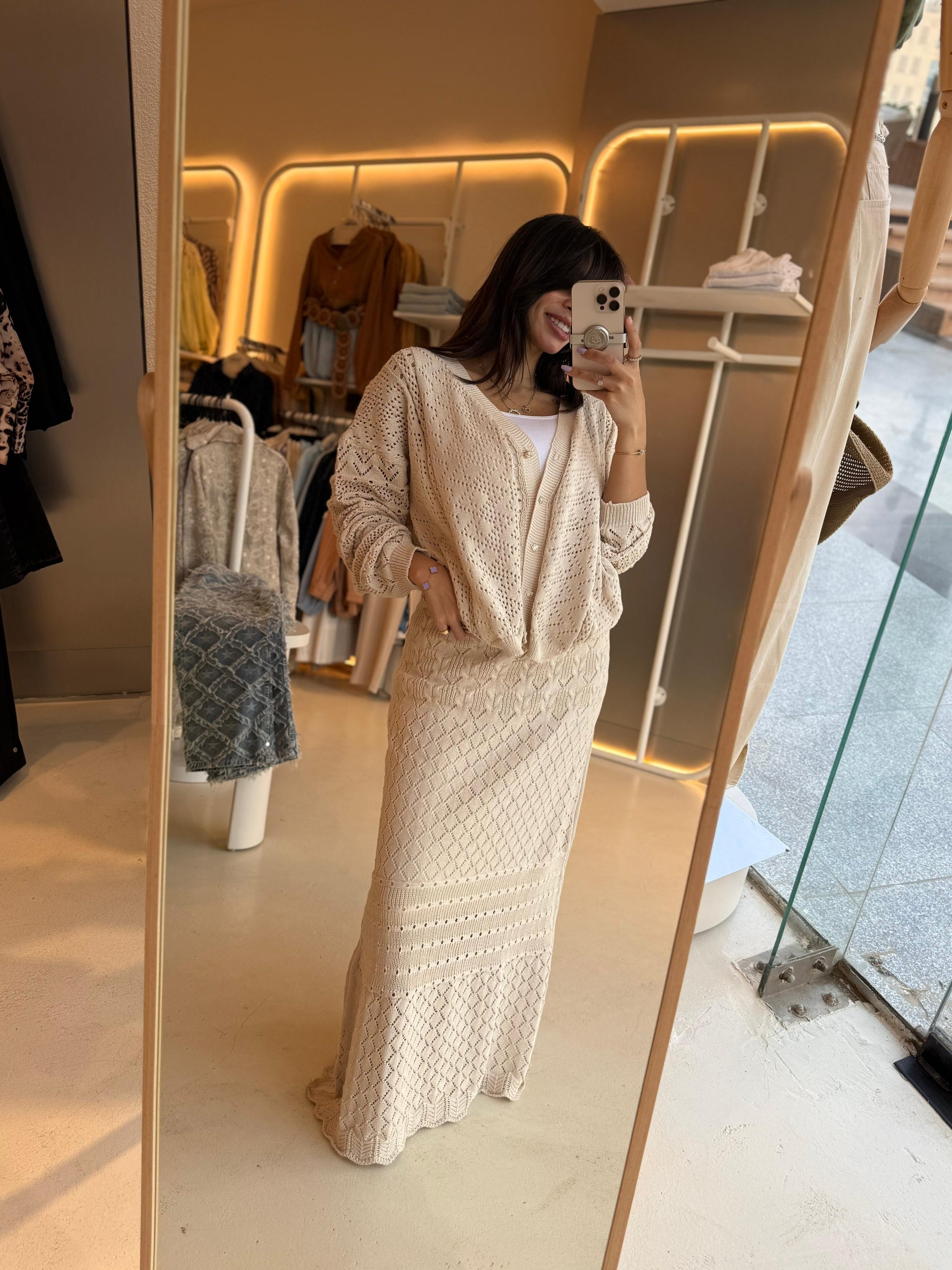 Summer knitted suit