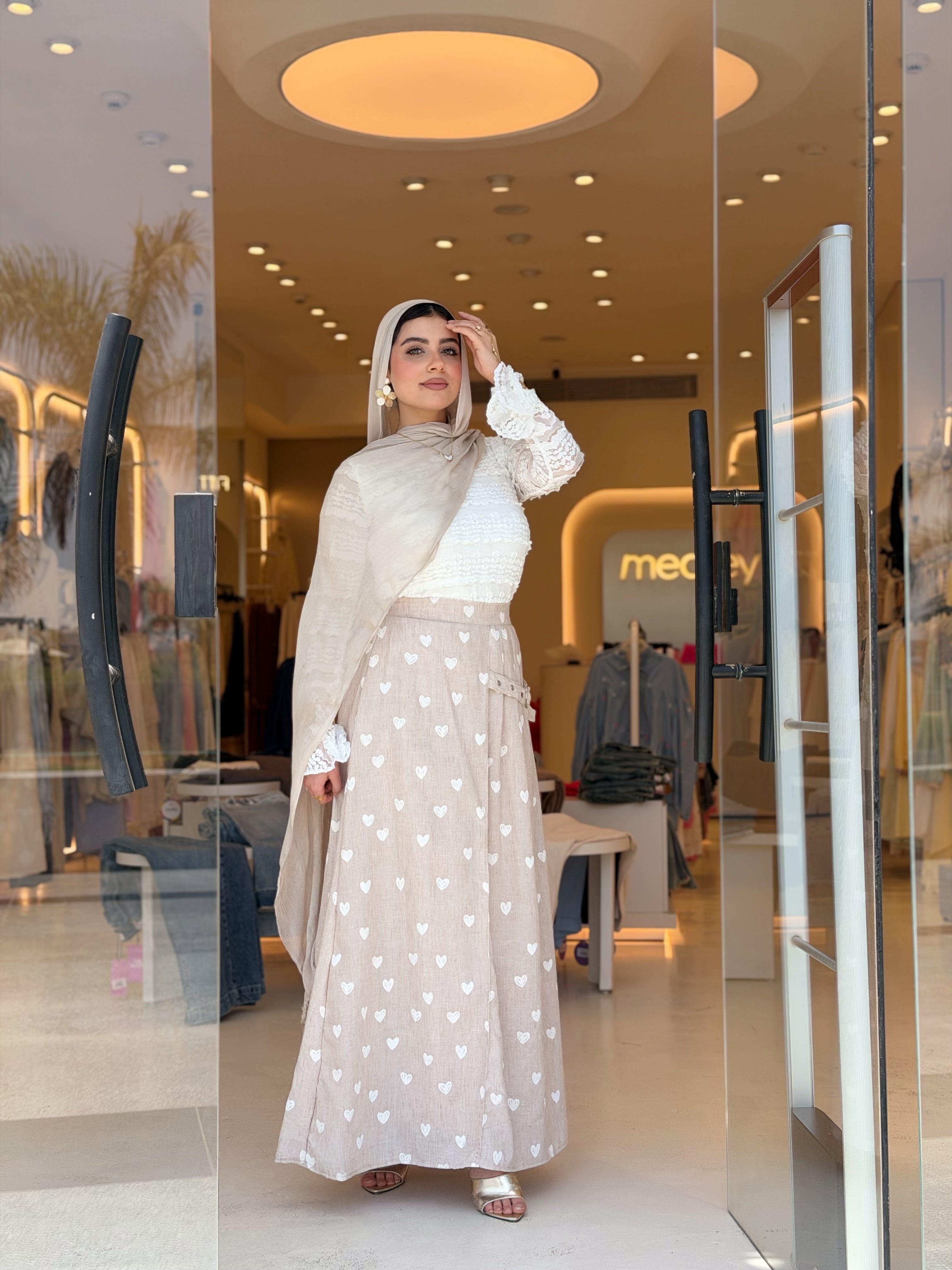 Sweetheart Maxi Skirt (LIGHT BEIGE)