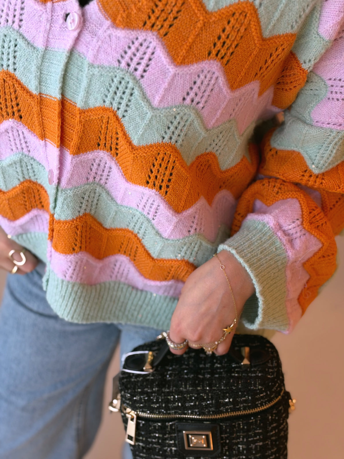 Sugar Rush Mohair Cardigan in Orange Sorbet by Medley Fashion, photo 2