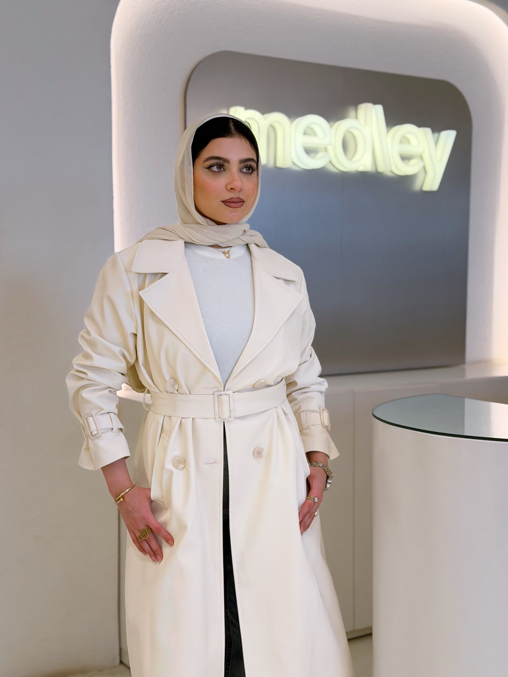 Leather Slimfit coat