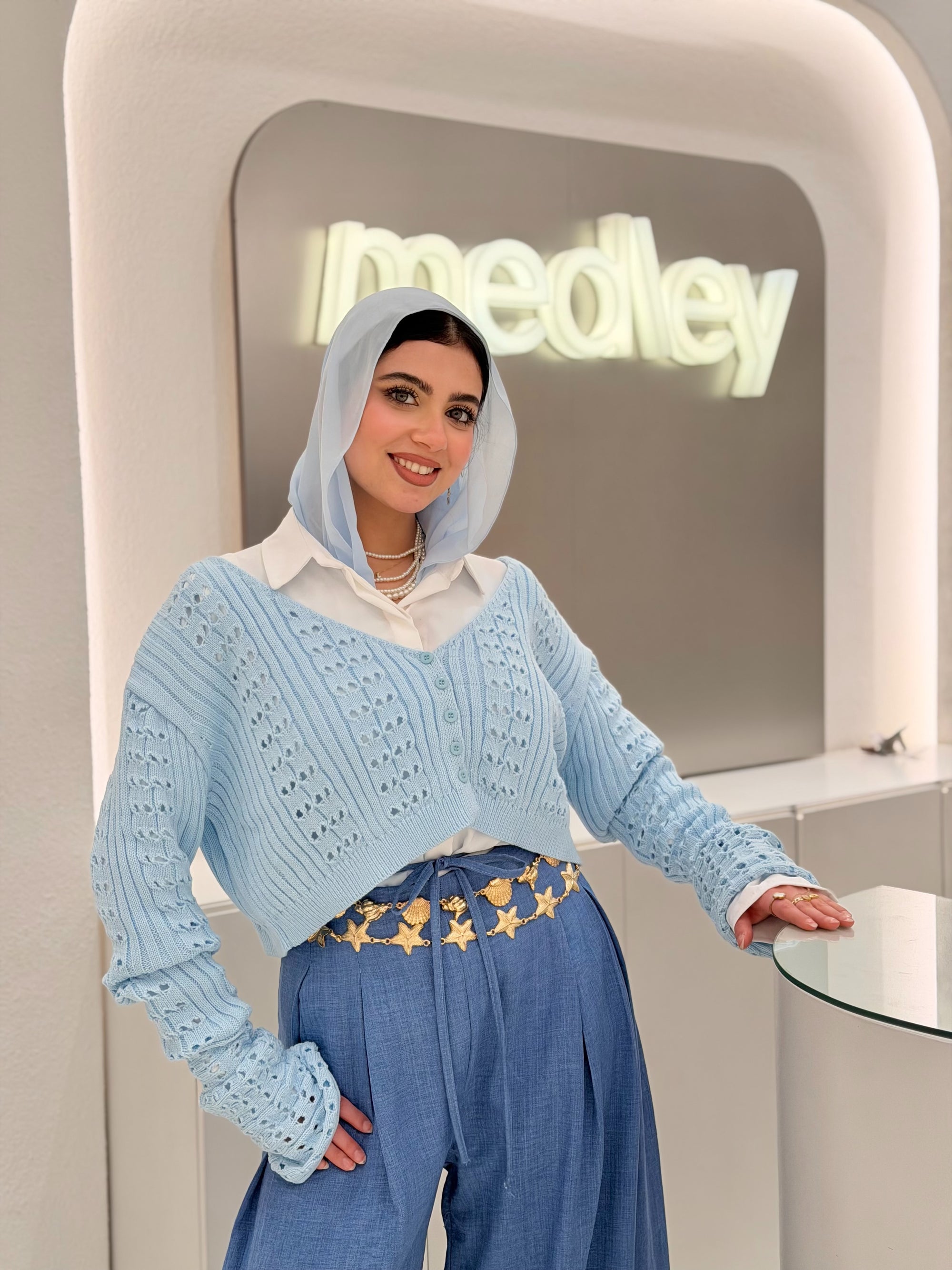 Soft Cardigan ( Bb Blue )