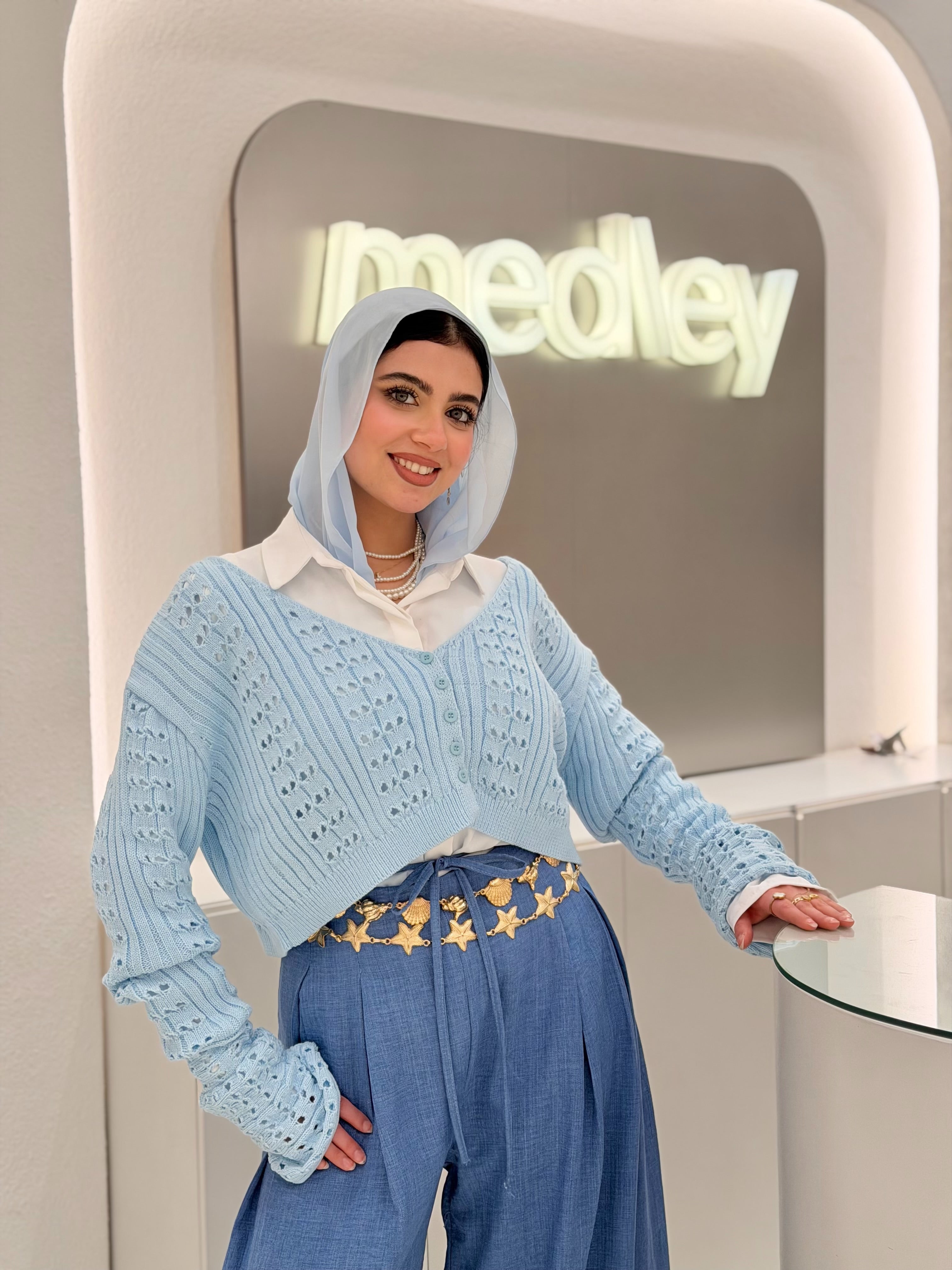 Soft Cardigan ( Bb Blue )