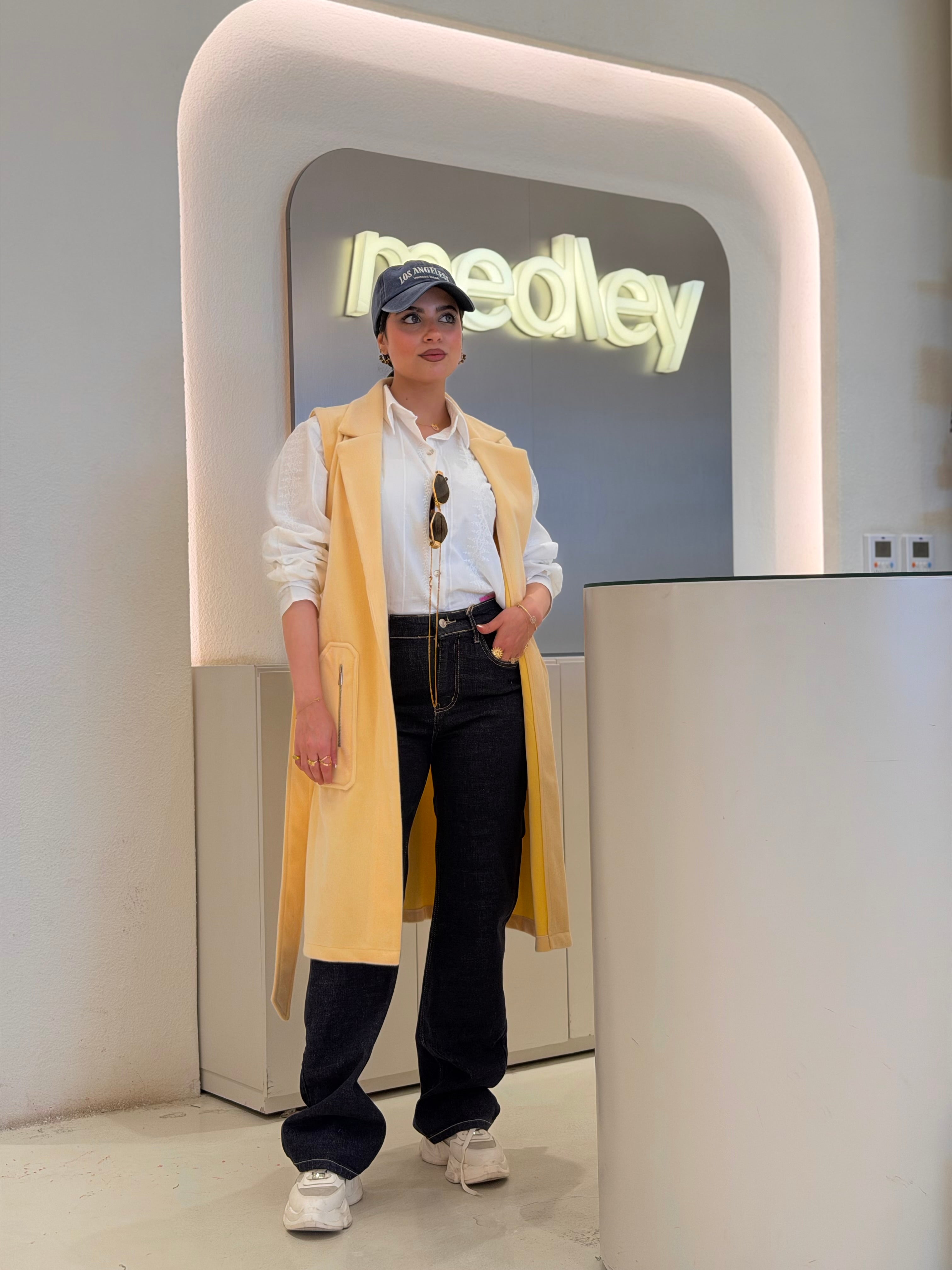 Luxe Fur Vest ( Butter Yellow )