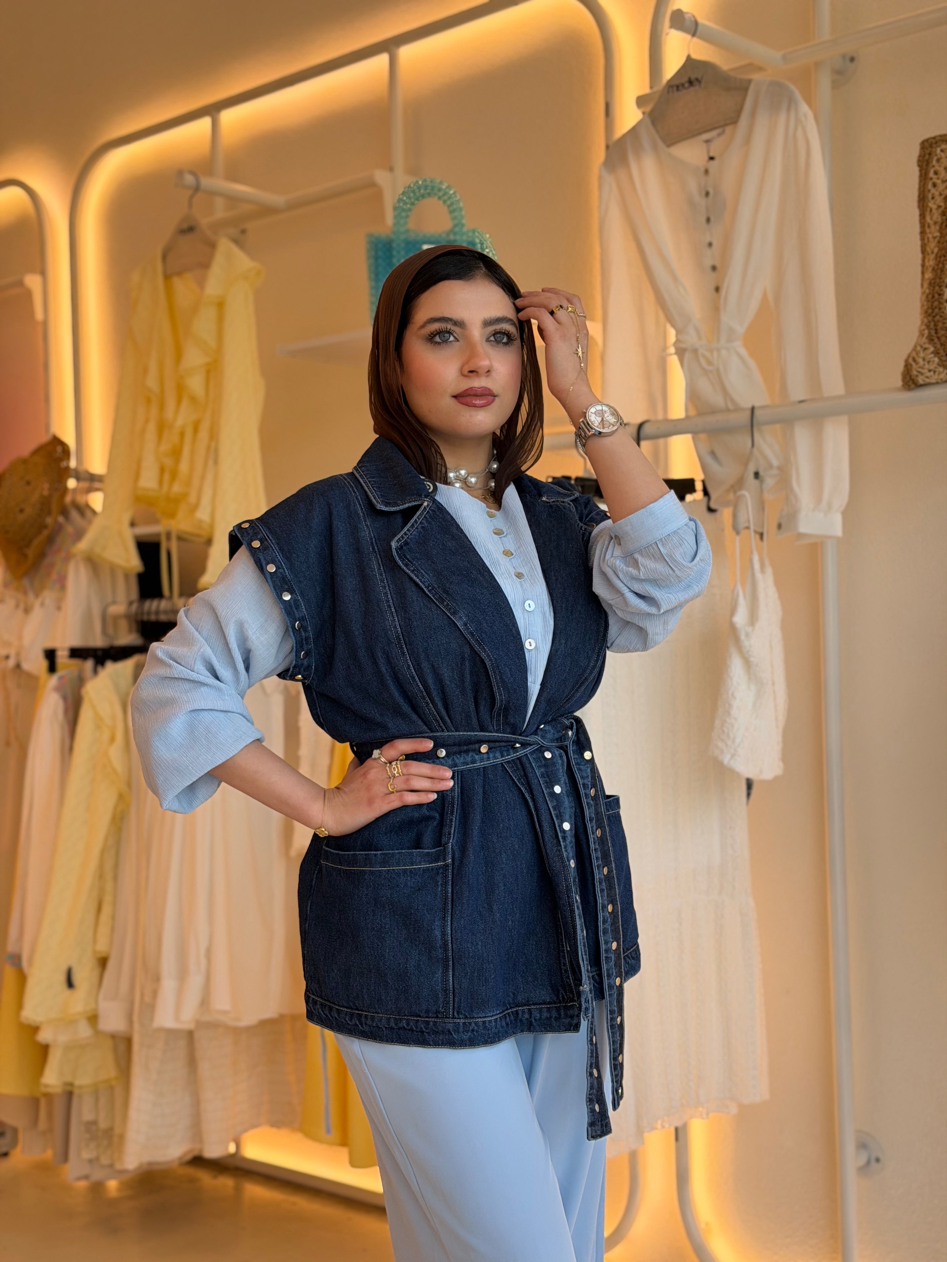 Azure Denim Look