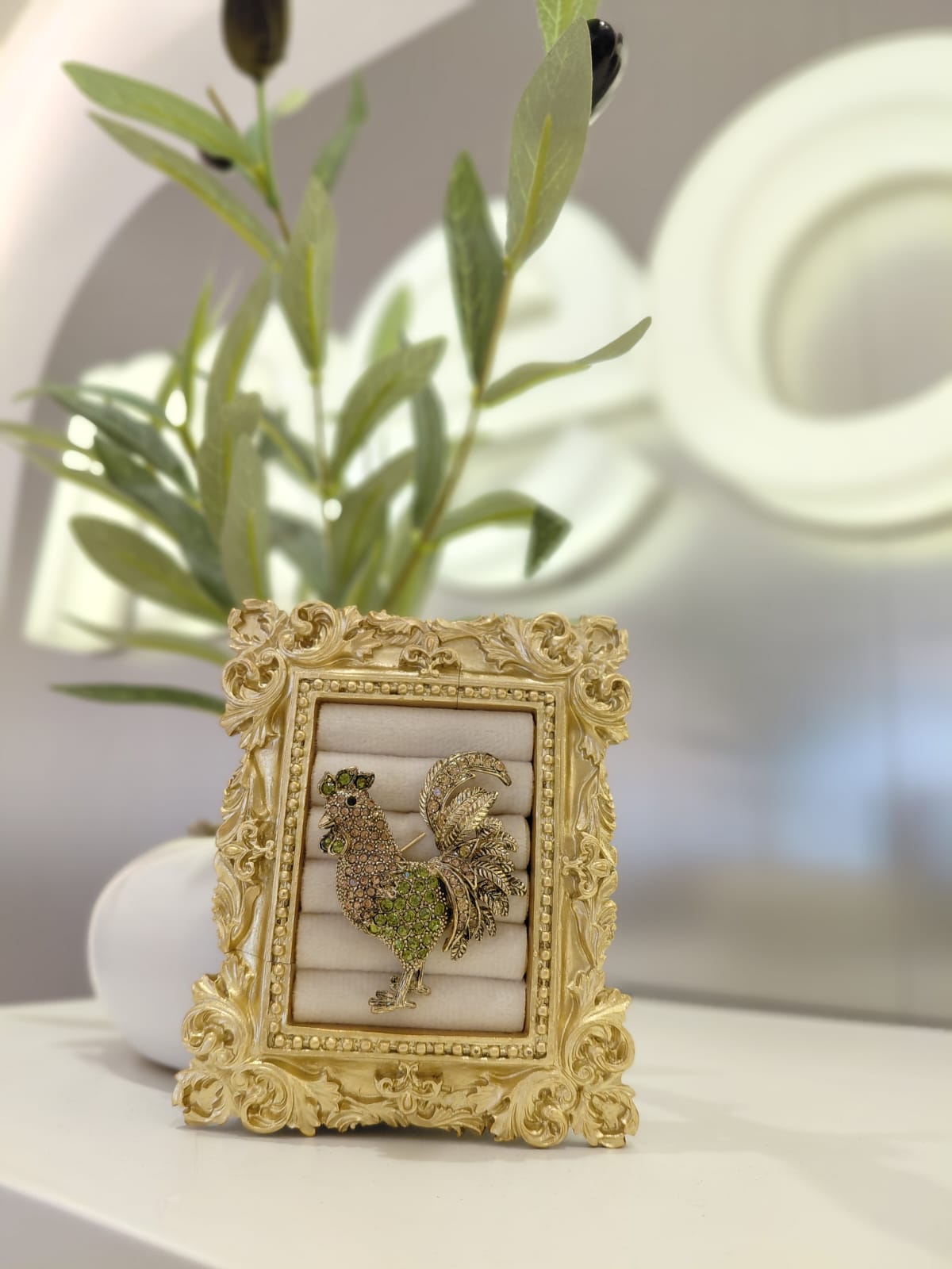 Rooster Brooch