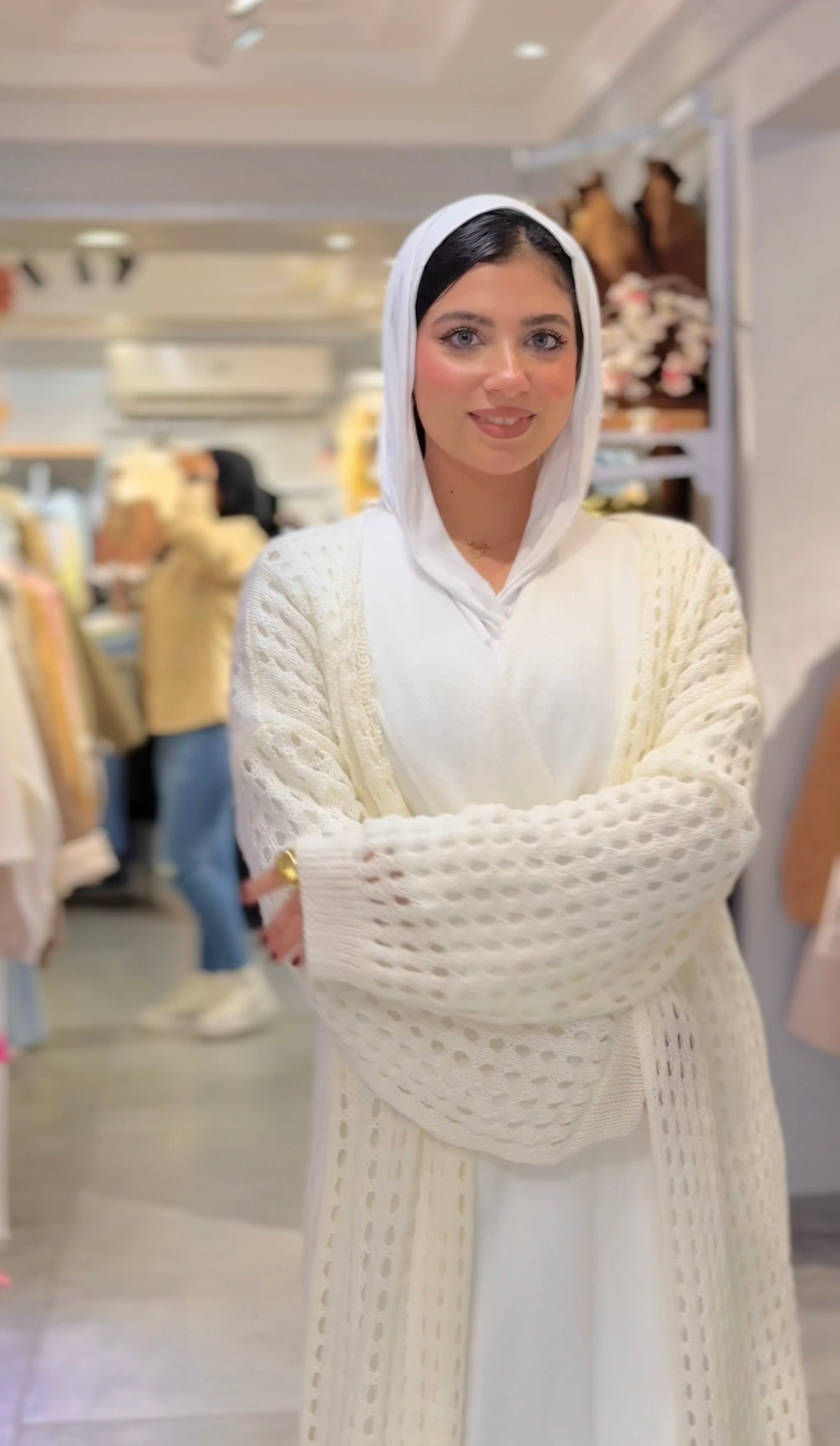 Knitted Mesh Cardigan