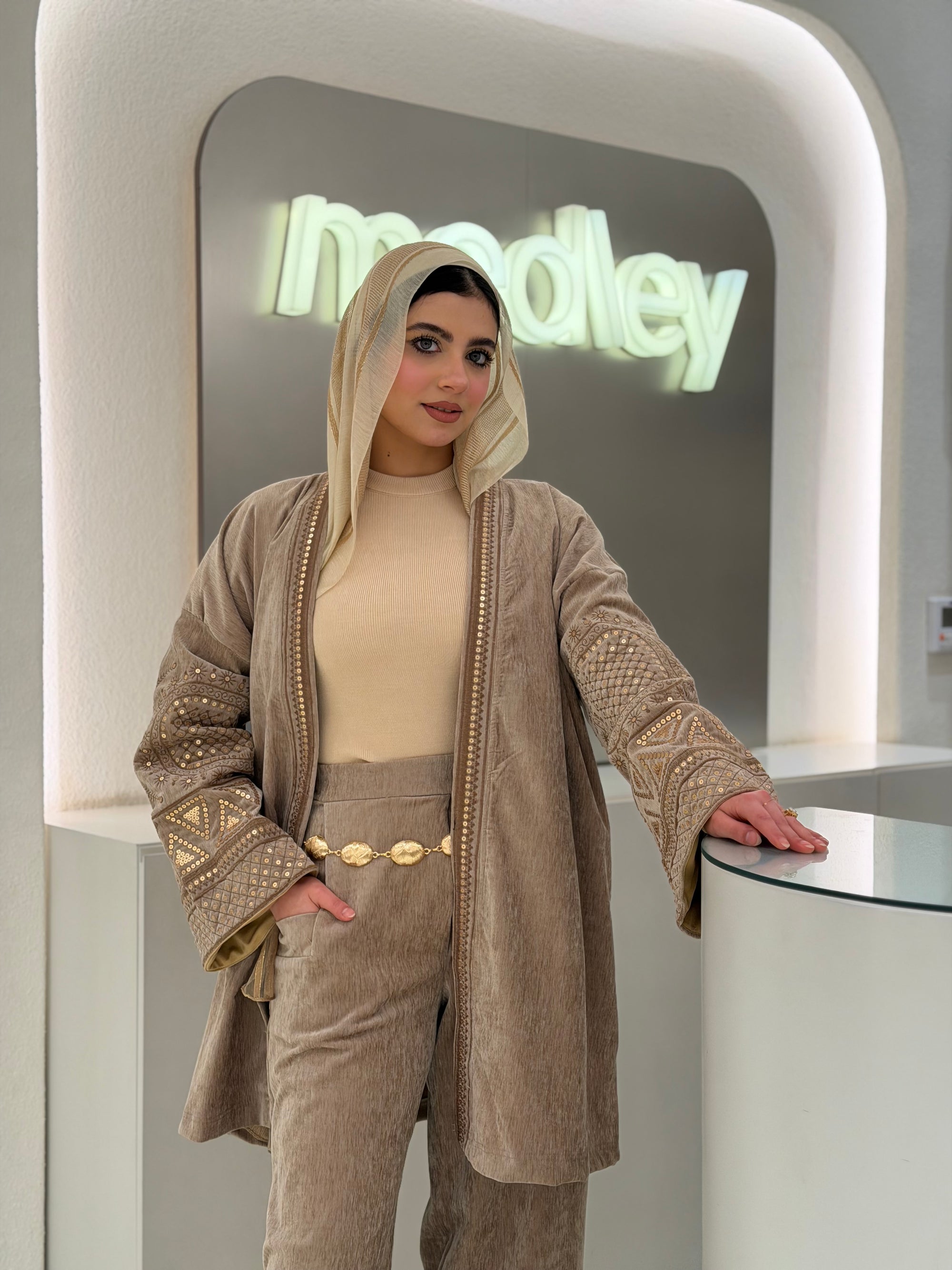 Full Set Golden Velvet Set