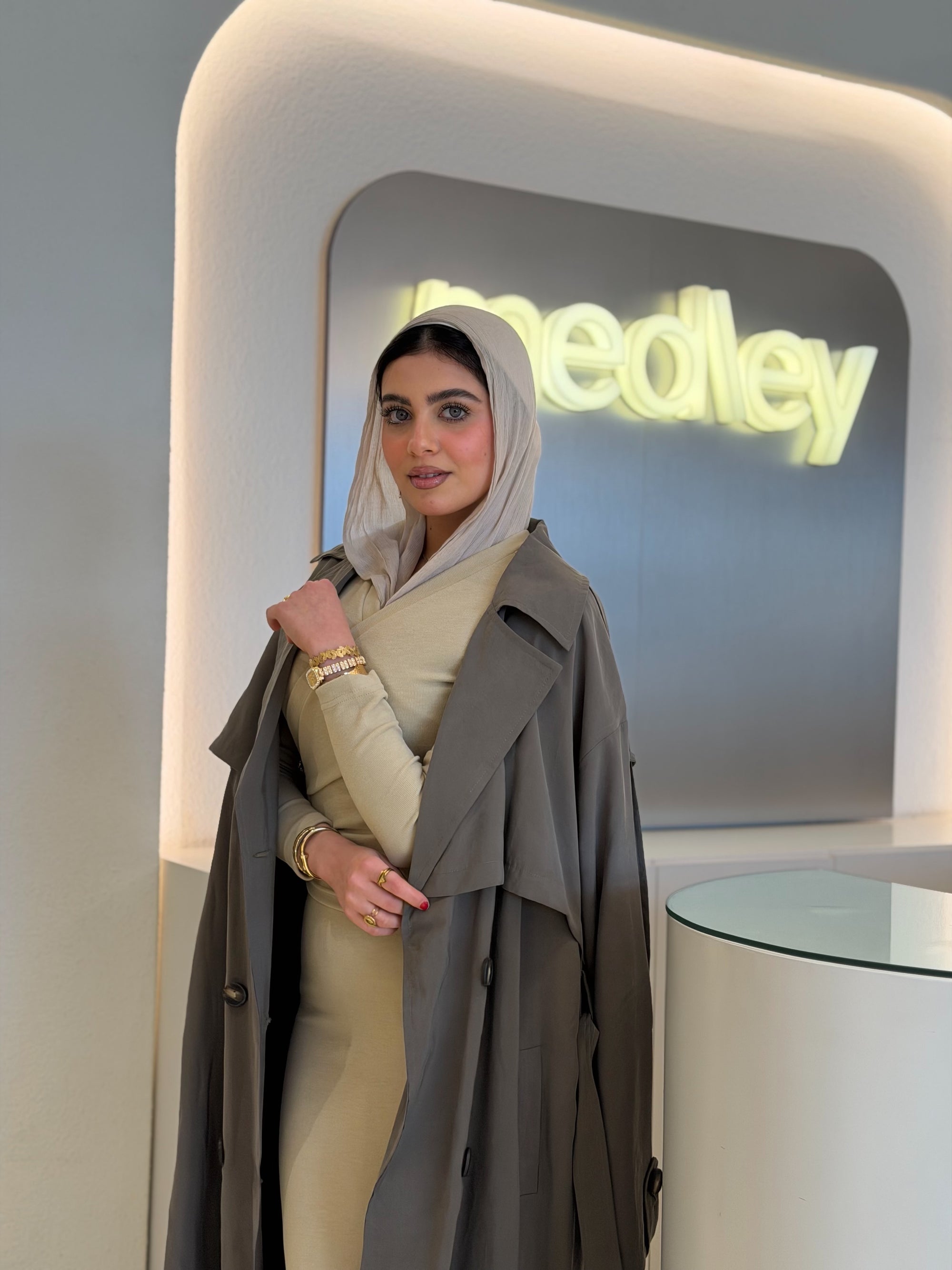 Dark Olive Soft Trench Coat