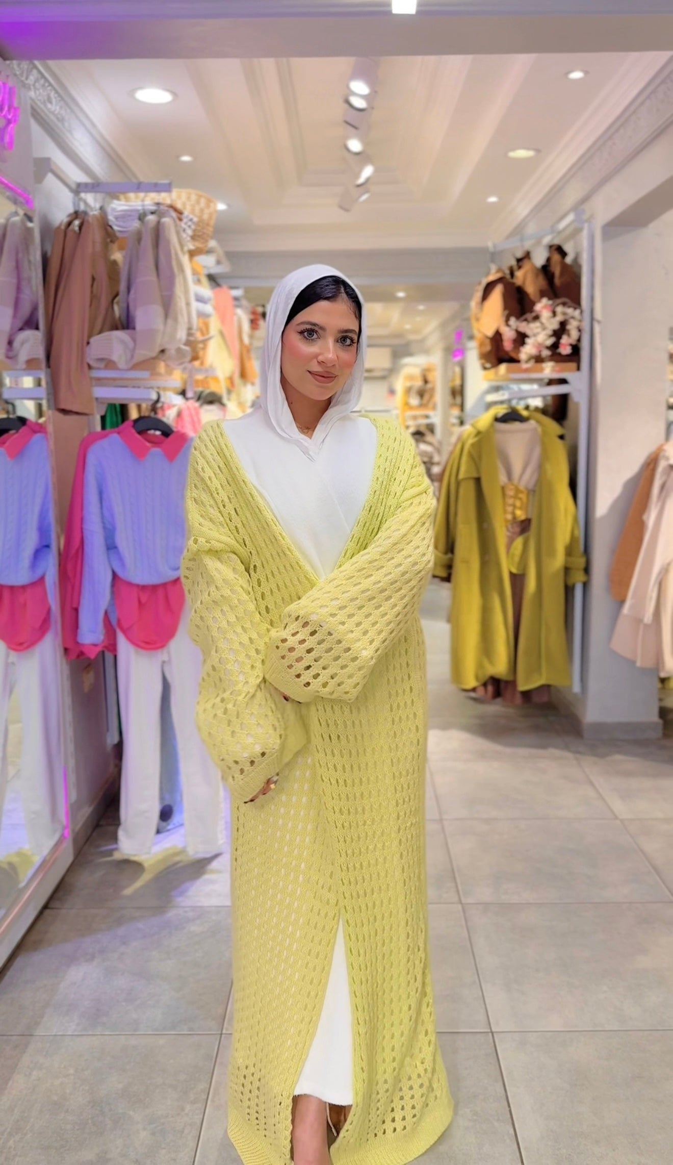 Knitted Mesh Cardigan