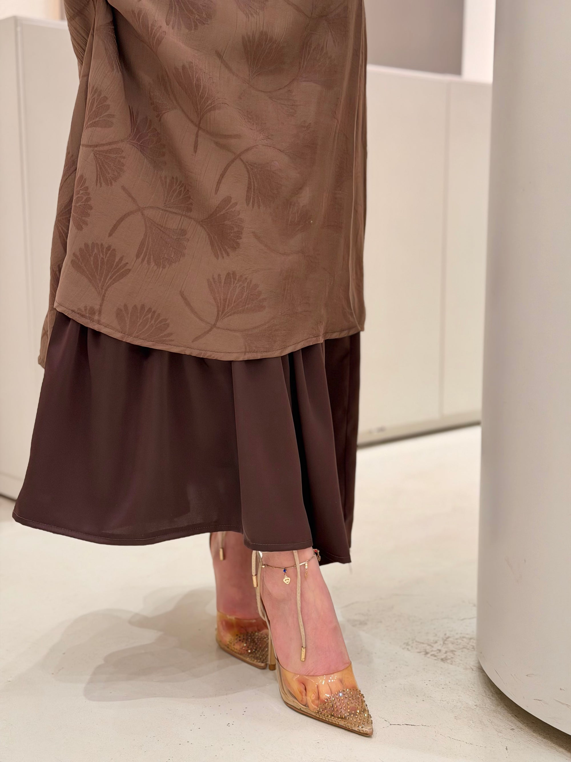 Espresso Two Layers Skirt