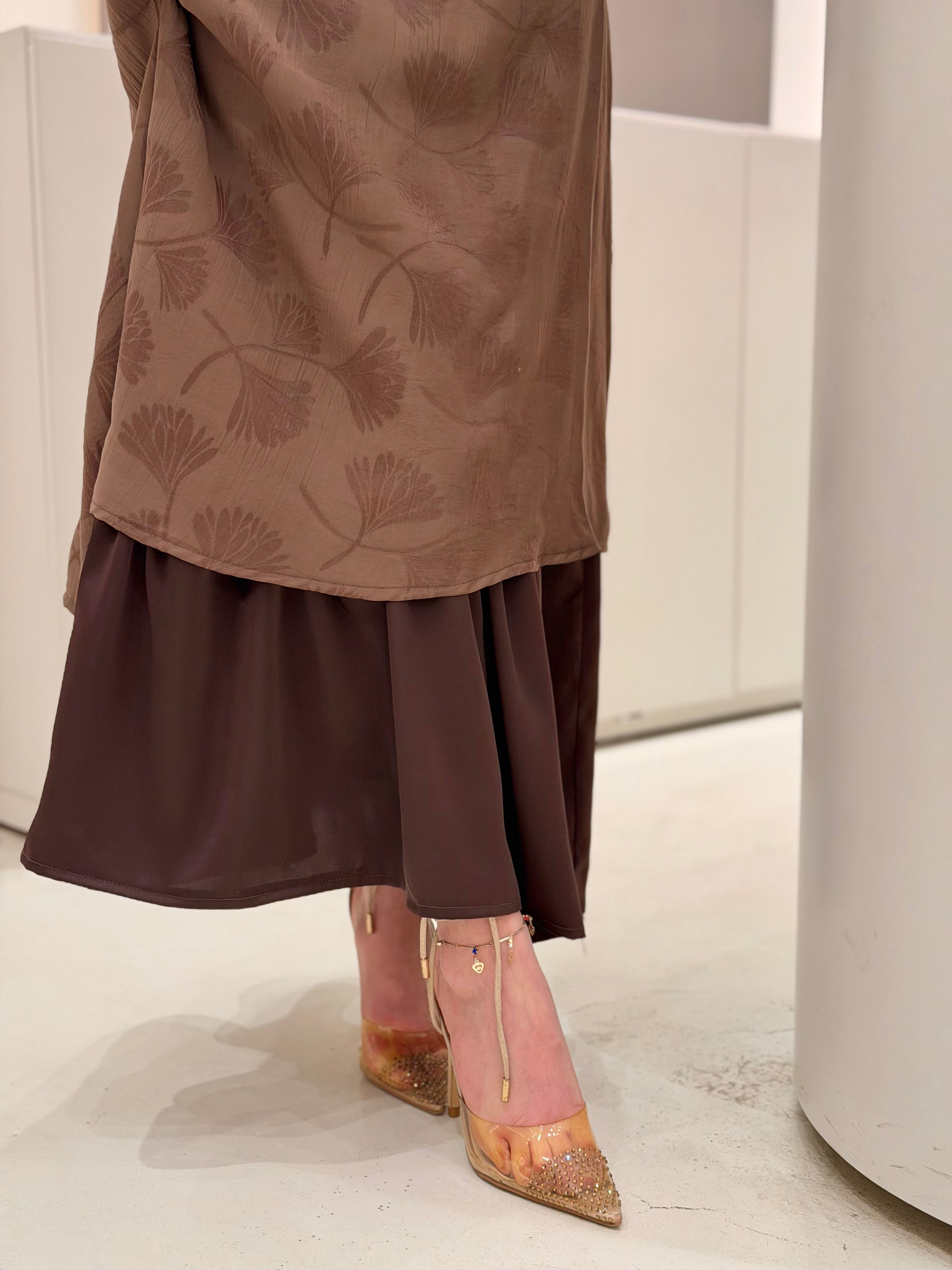Espresso Two Layers Skirt