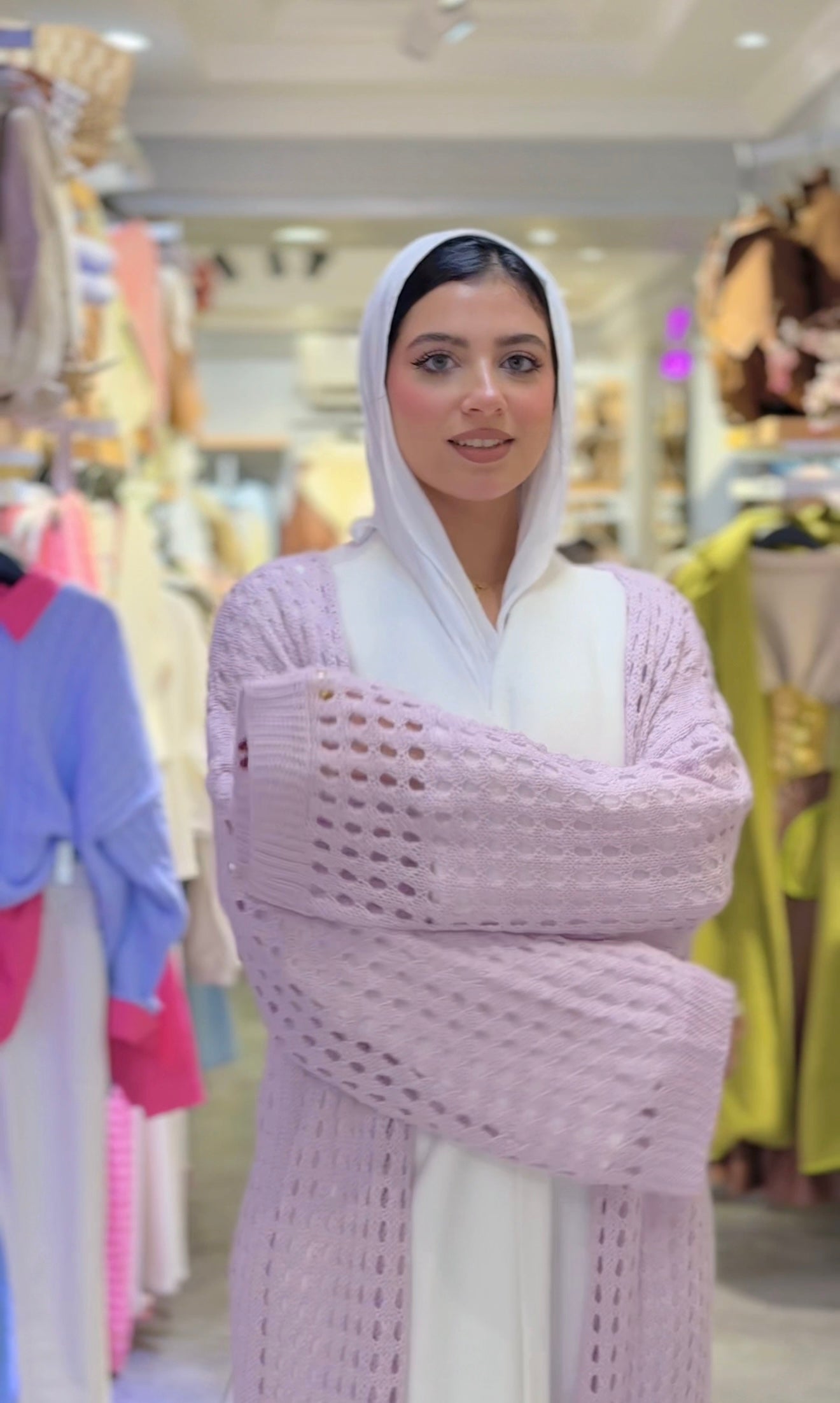 Knitted Mesh Cardigan