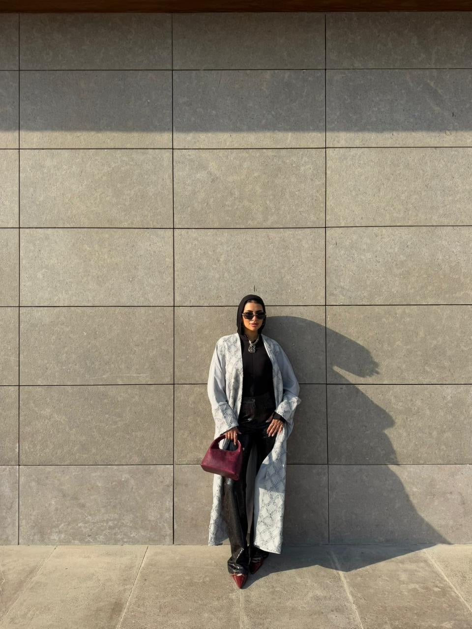 Stone grey Abaya