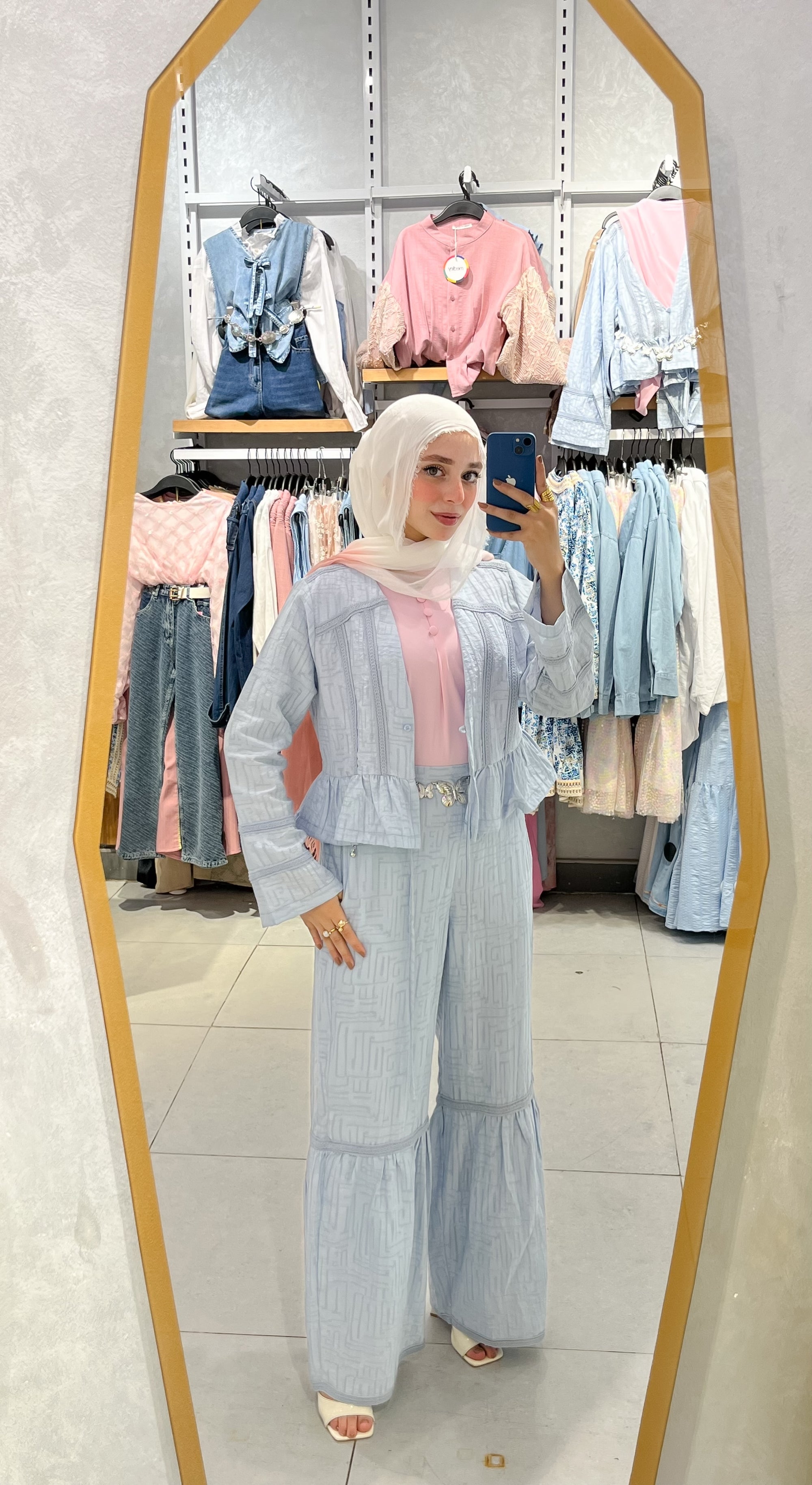 Wide leg bb blue pants