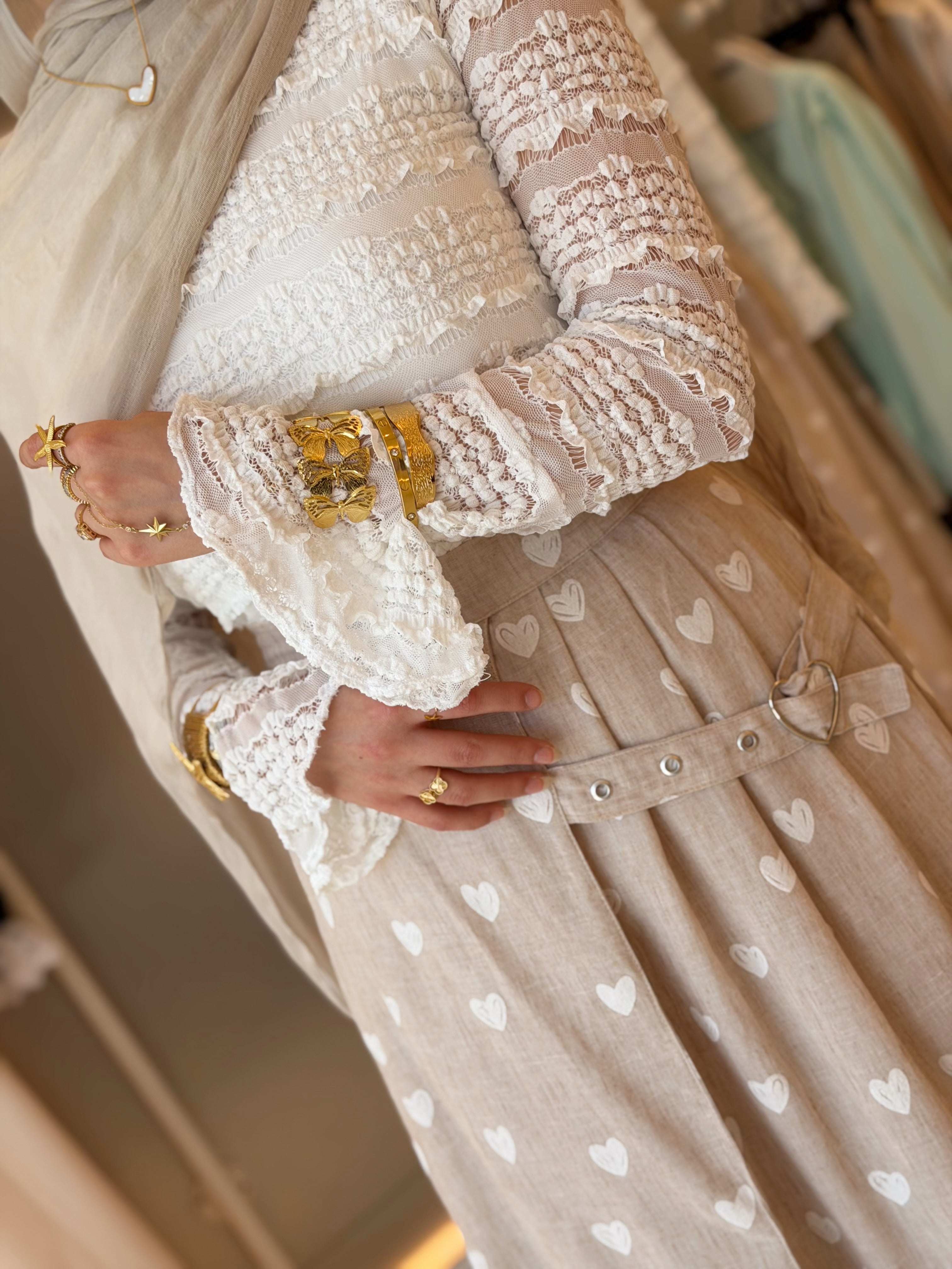 Sweetheart Maxi Skirt (LIGHT BEIGE)