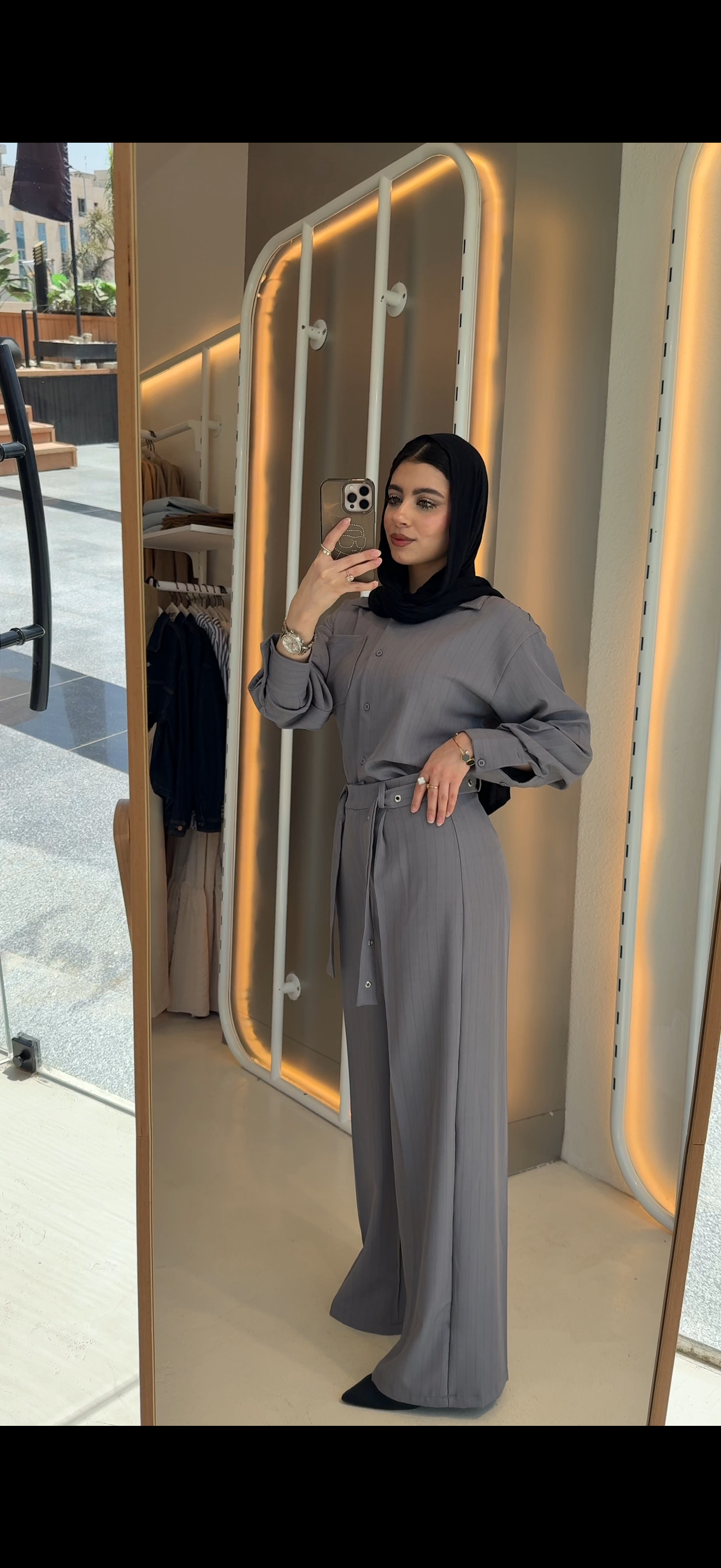 2pcs striped set blouse & pants