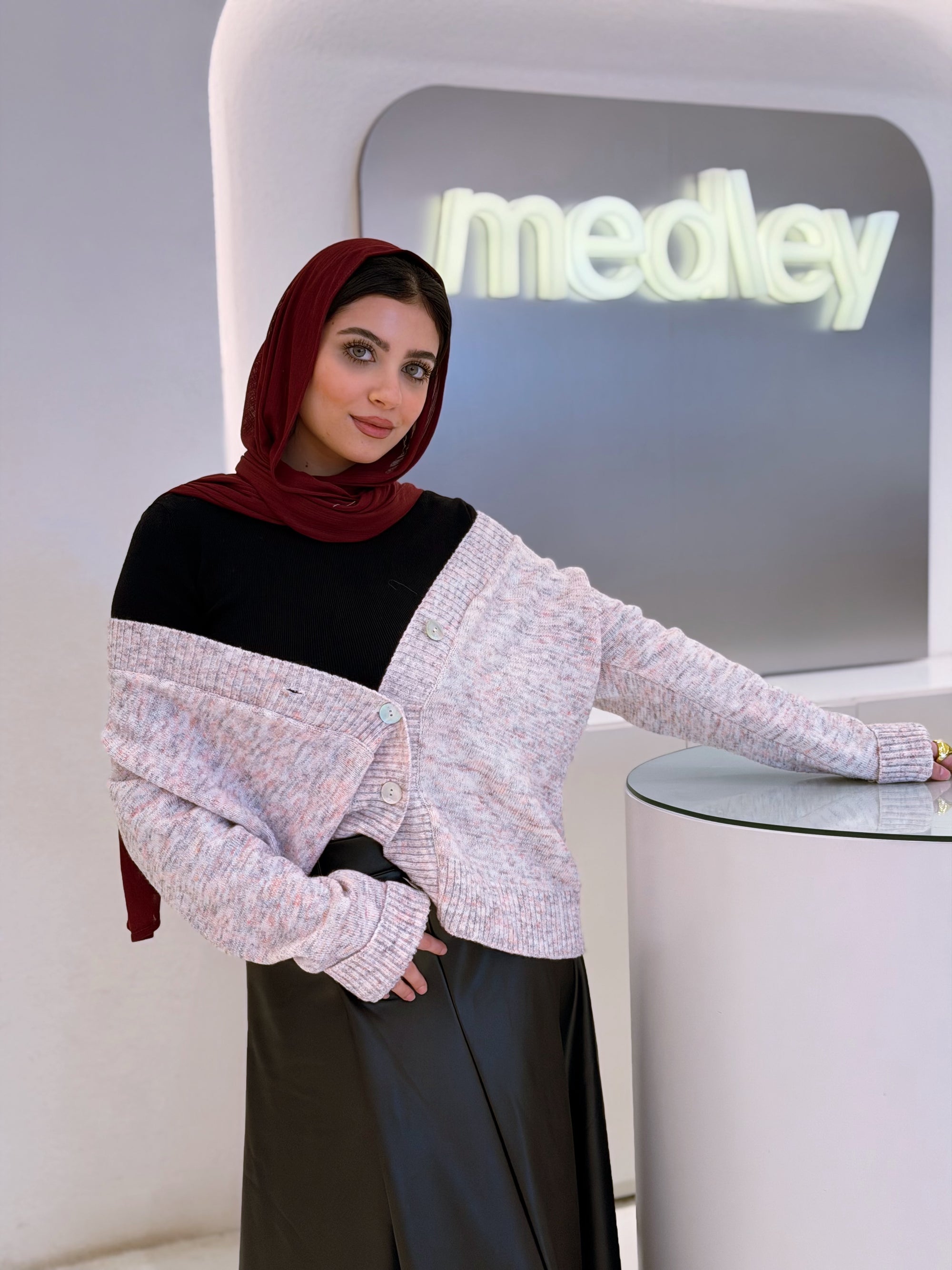 Mohair Cardigan ( burgundy )