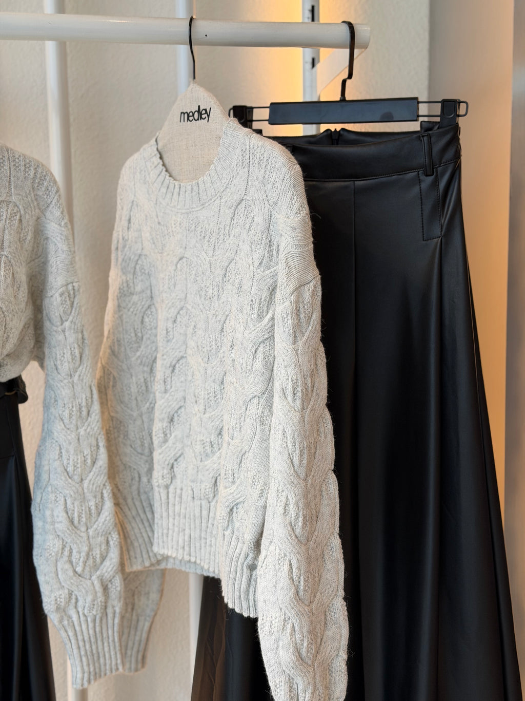 Cable Mohair Knit Pullover