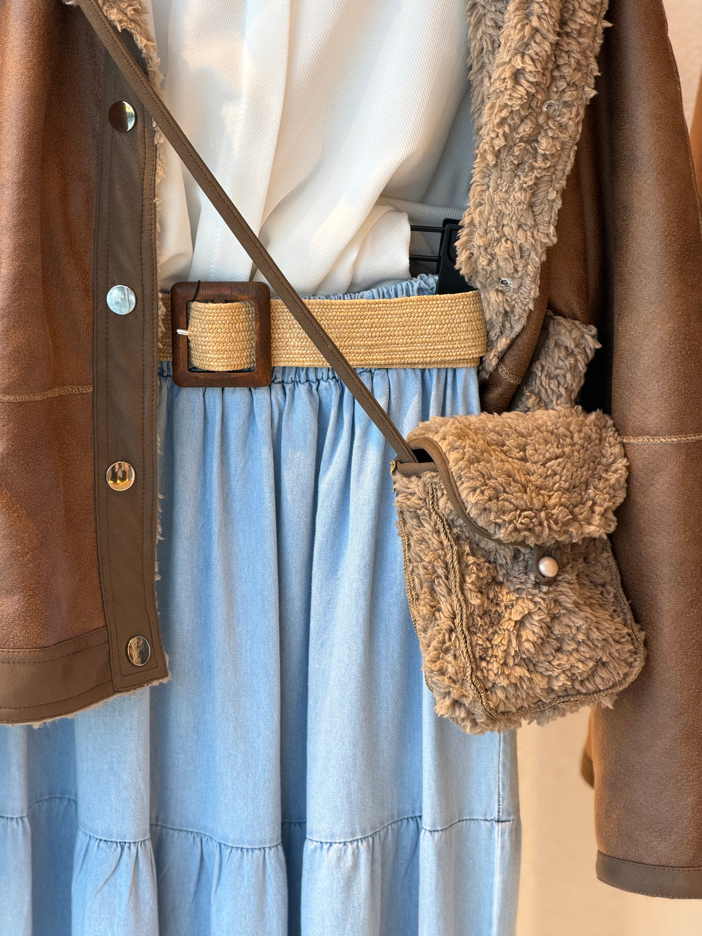 Havan teddy bear jacket ( with double face bag )