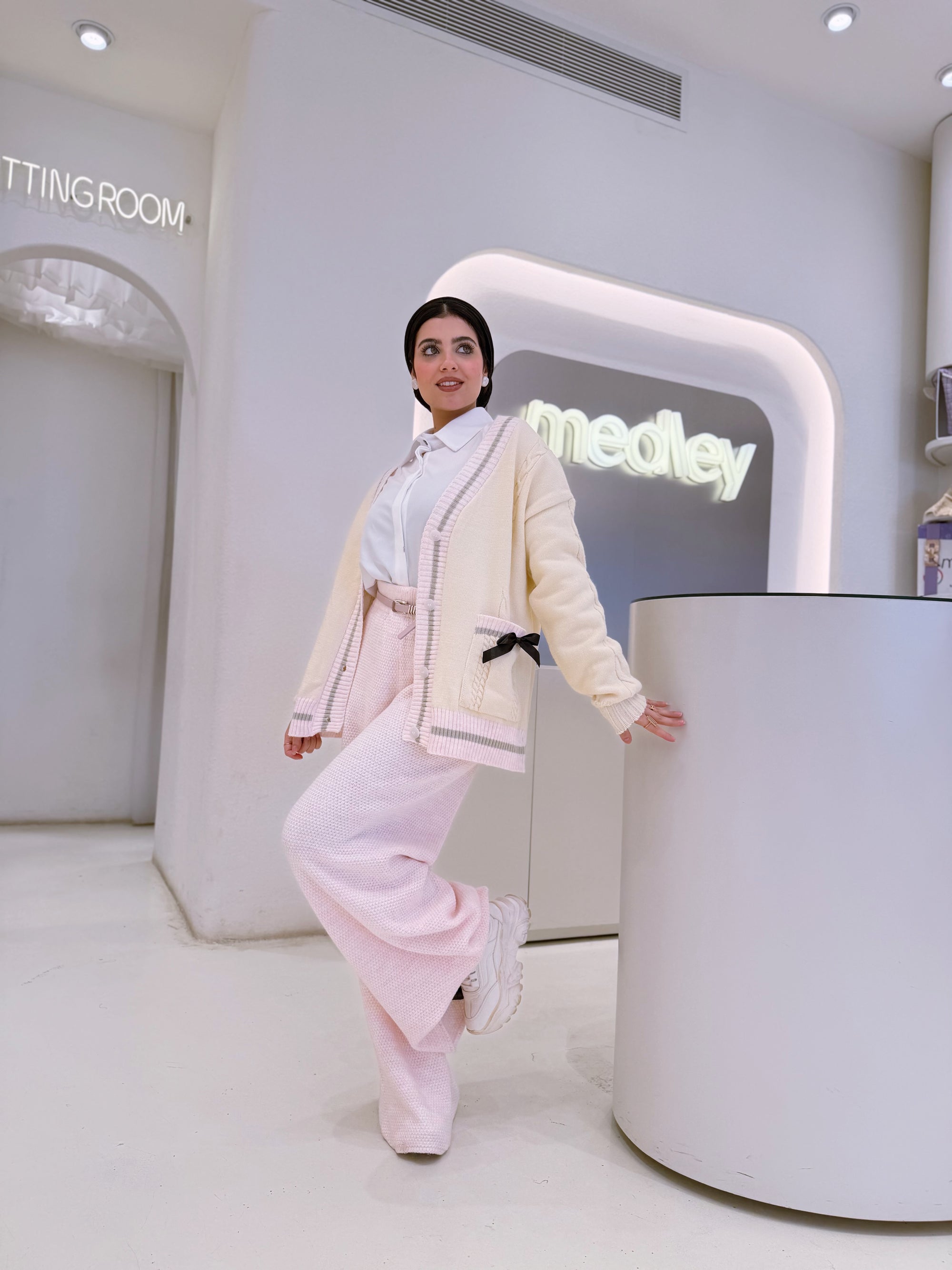 Ribbon Knit Cardigan ( candy )