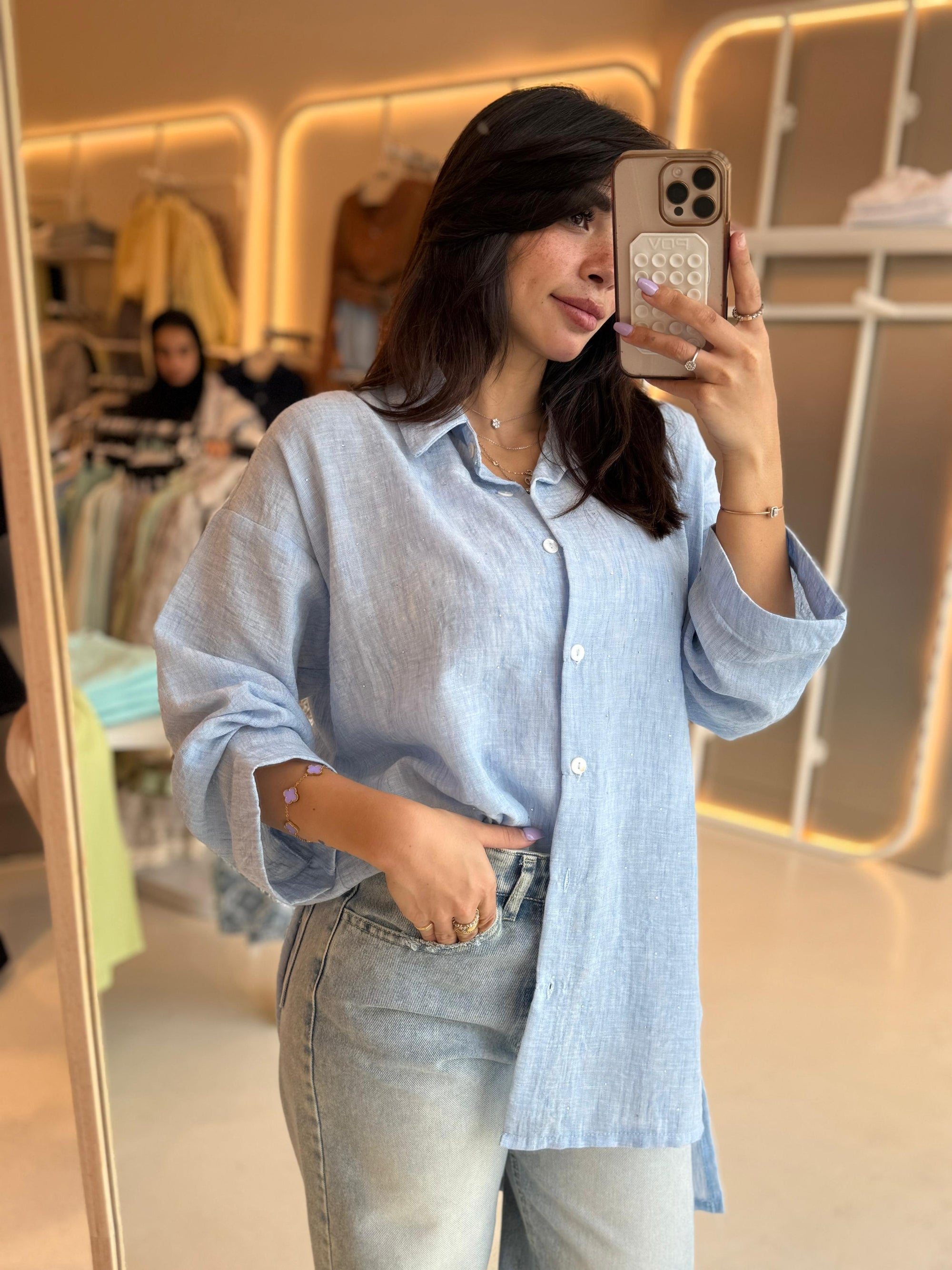 Strass over size shirt