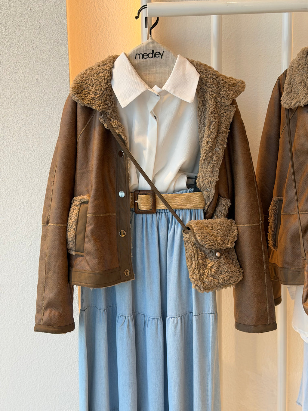 Havan teddy bear jacket ( with double face bag )