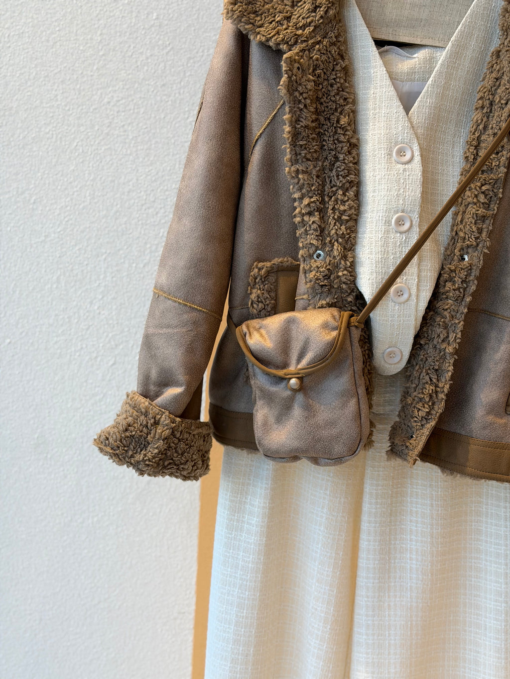 Frappe Teddy bear jacket ( with double face bag )