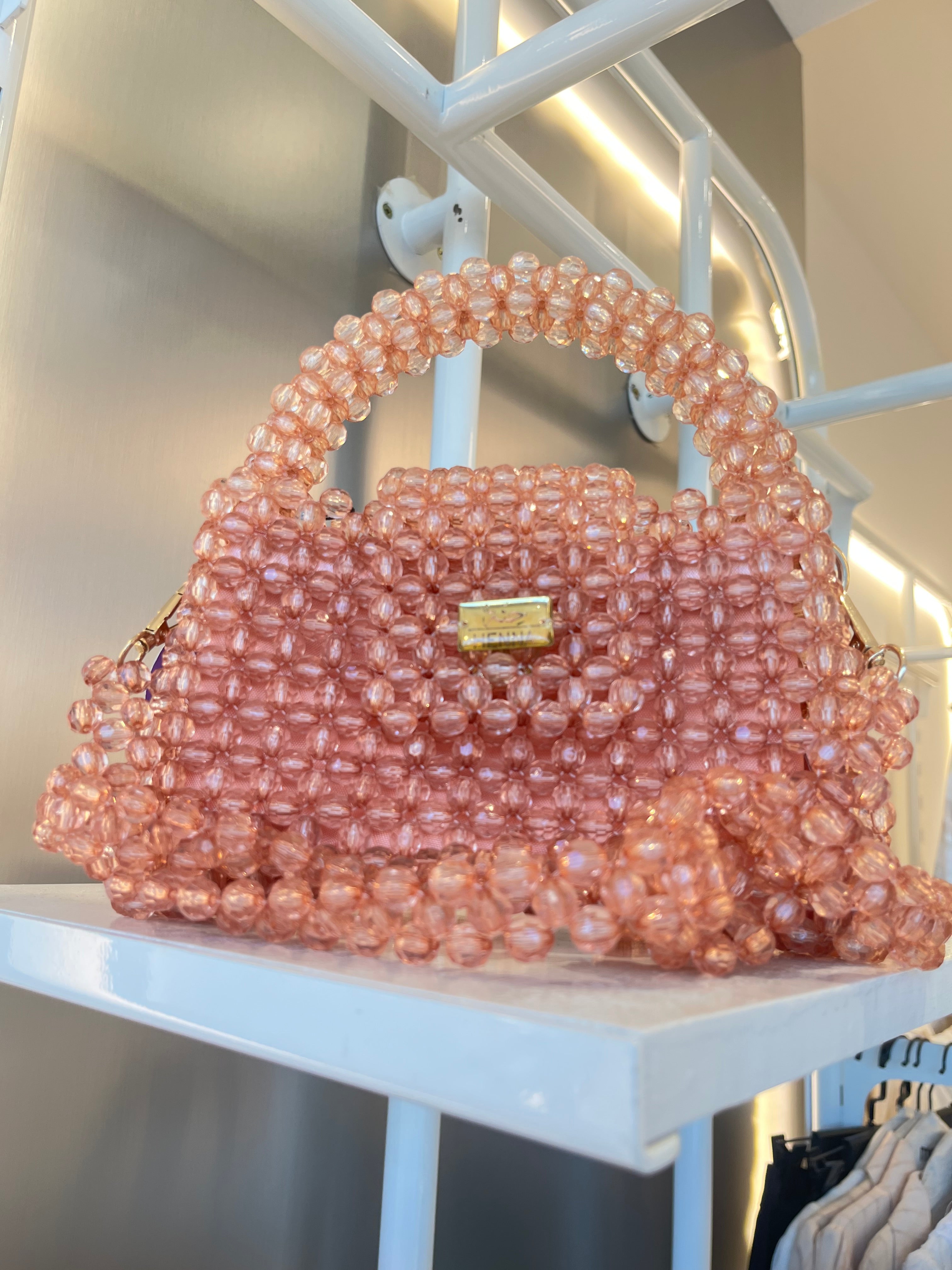 Coral pink handbag