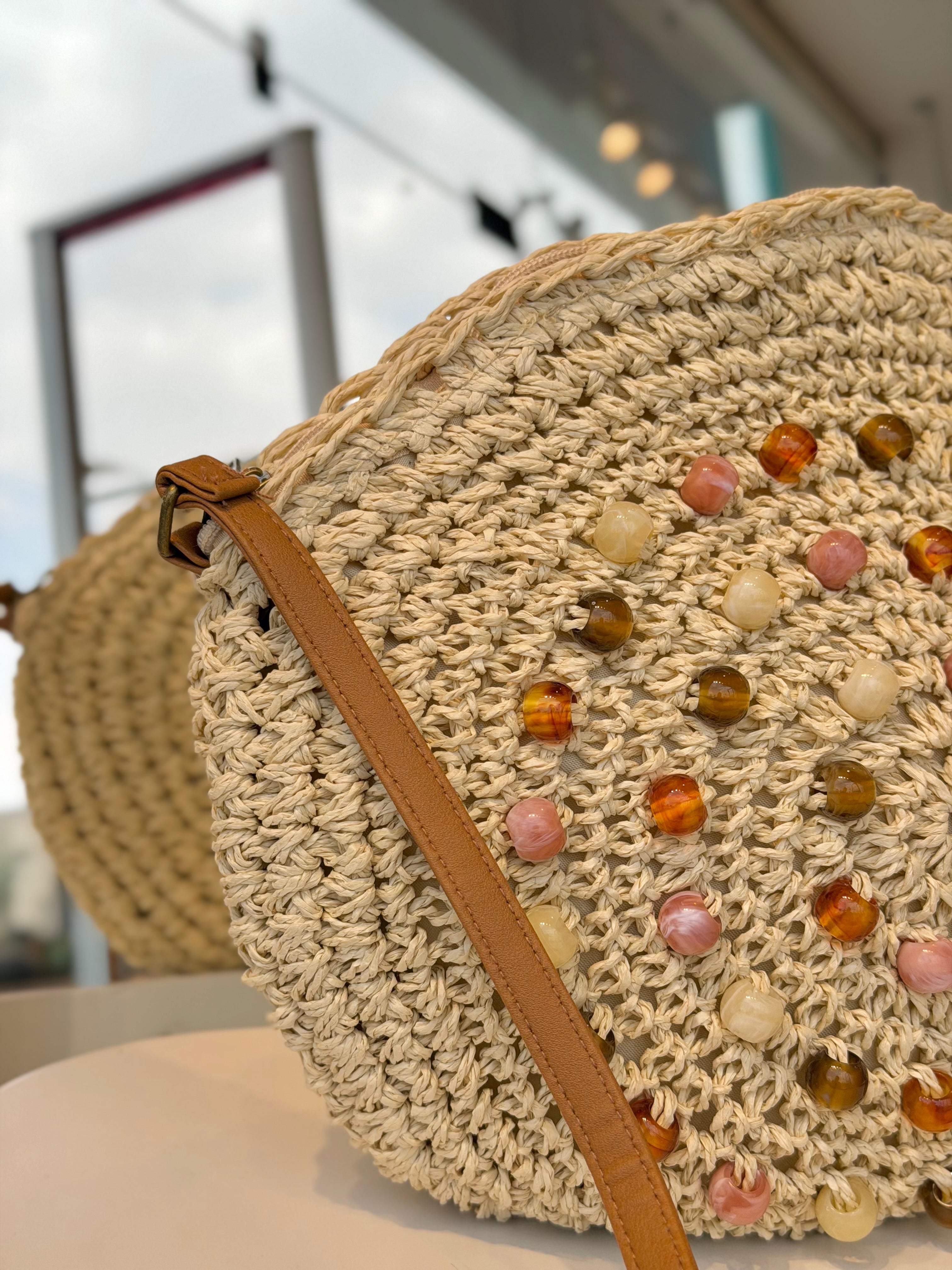 Straw Muse Bag (Beige)