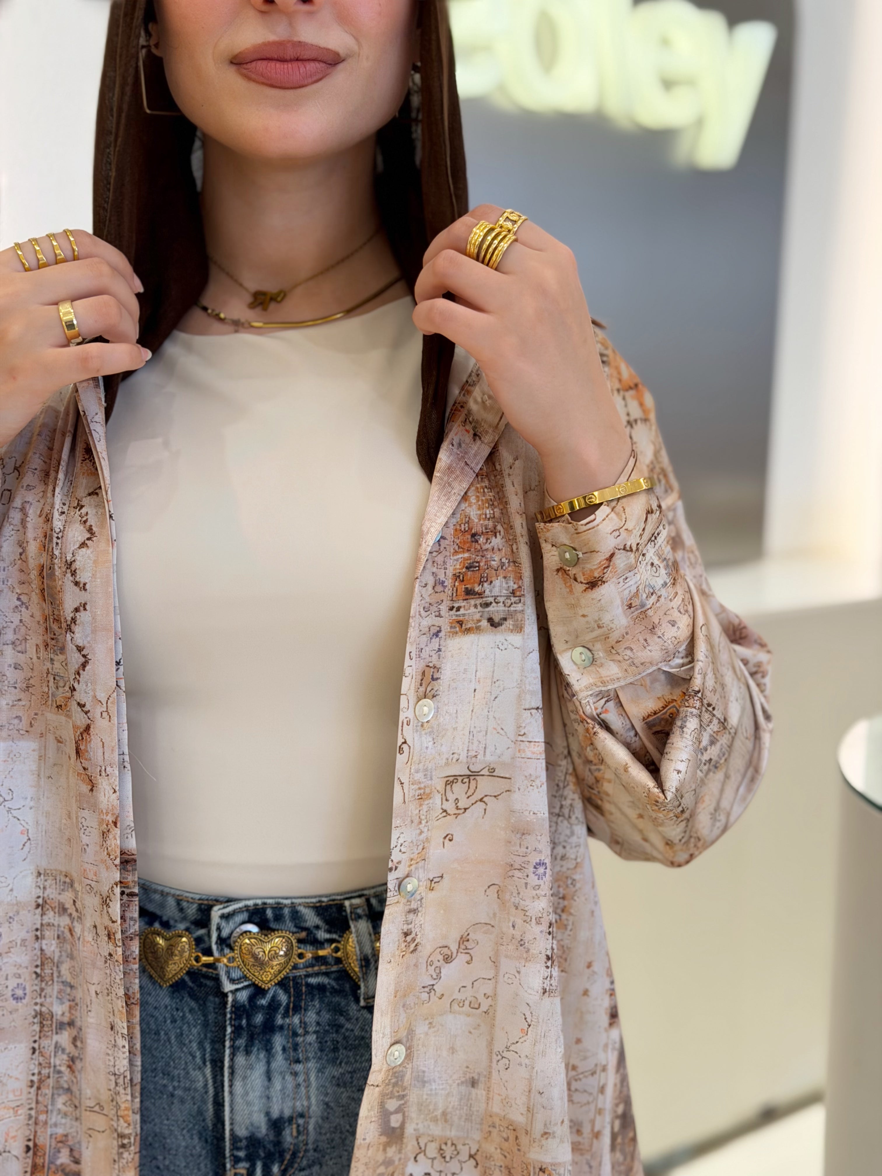 Gold Heart Chain Belt