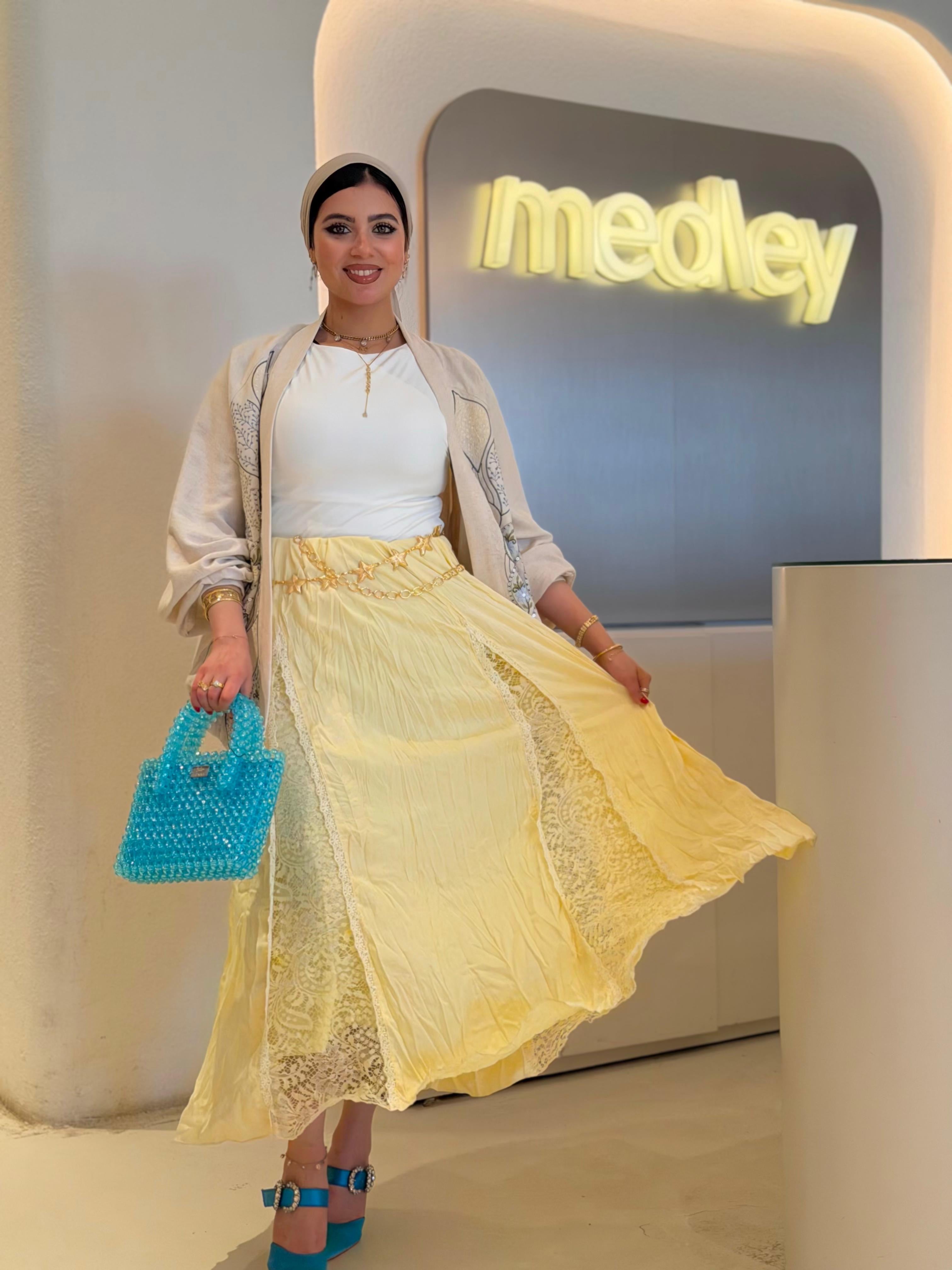 Soft summer yellow skirt