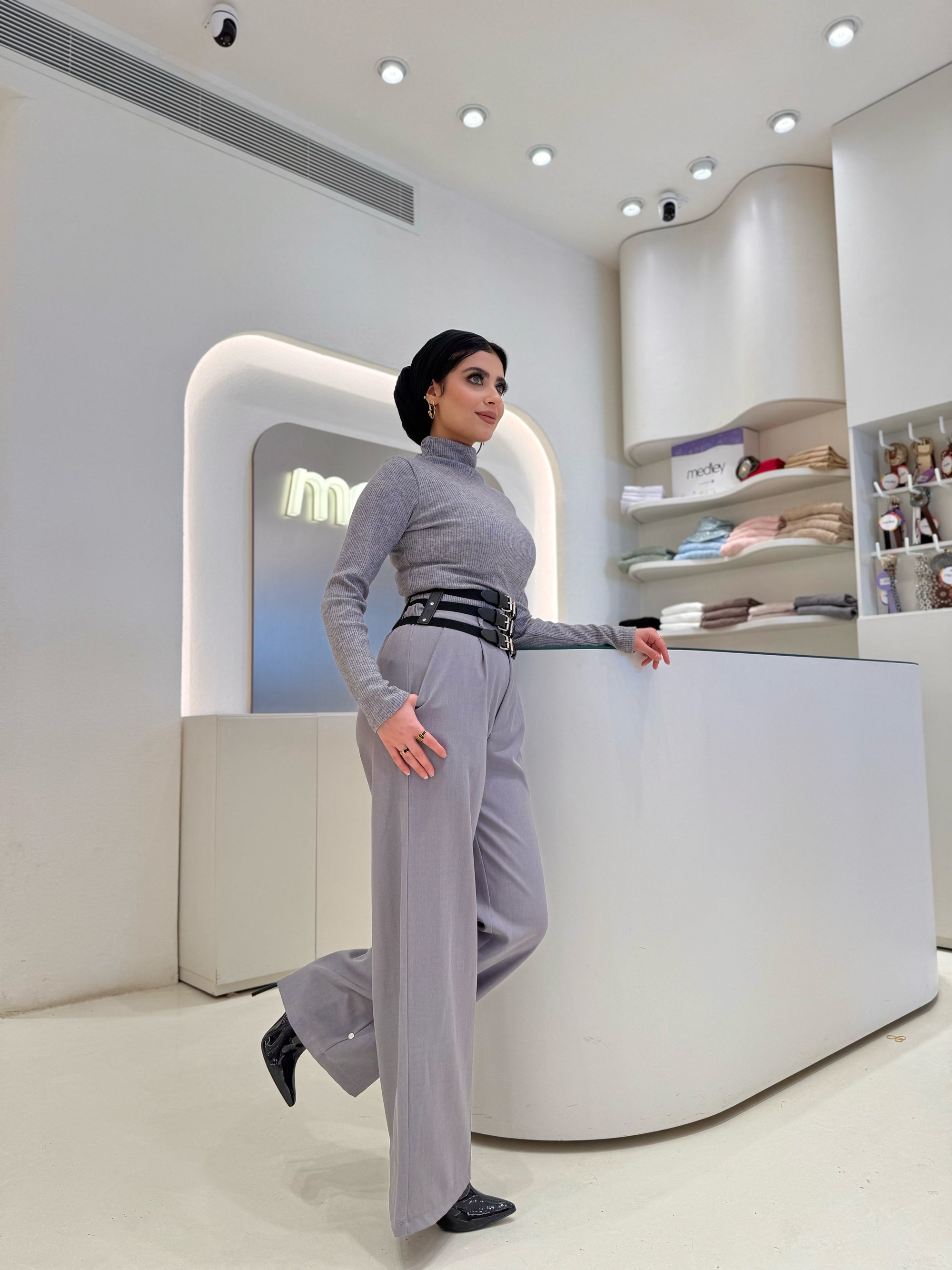 Steel Ribbed Turtleneck