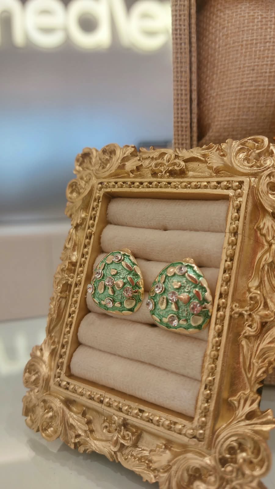 Crystal Dome Earrings