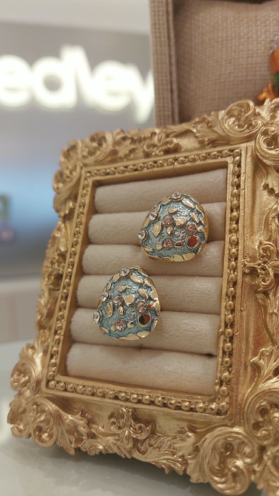 Crystal Dome Earrings