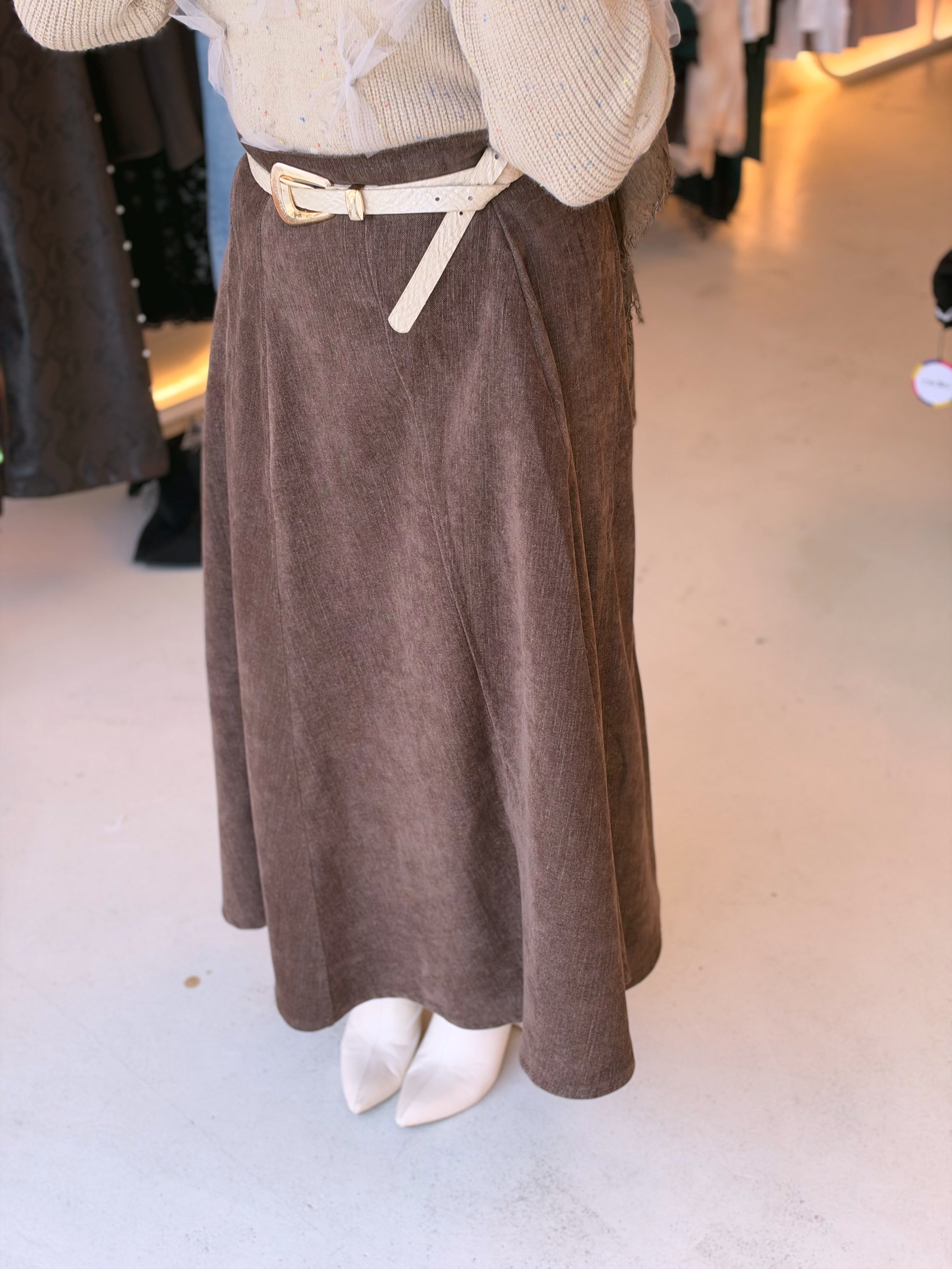 Confetti Bow Knit Sweater in speckled beige by Medley Fashion, photo 9