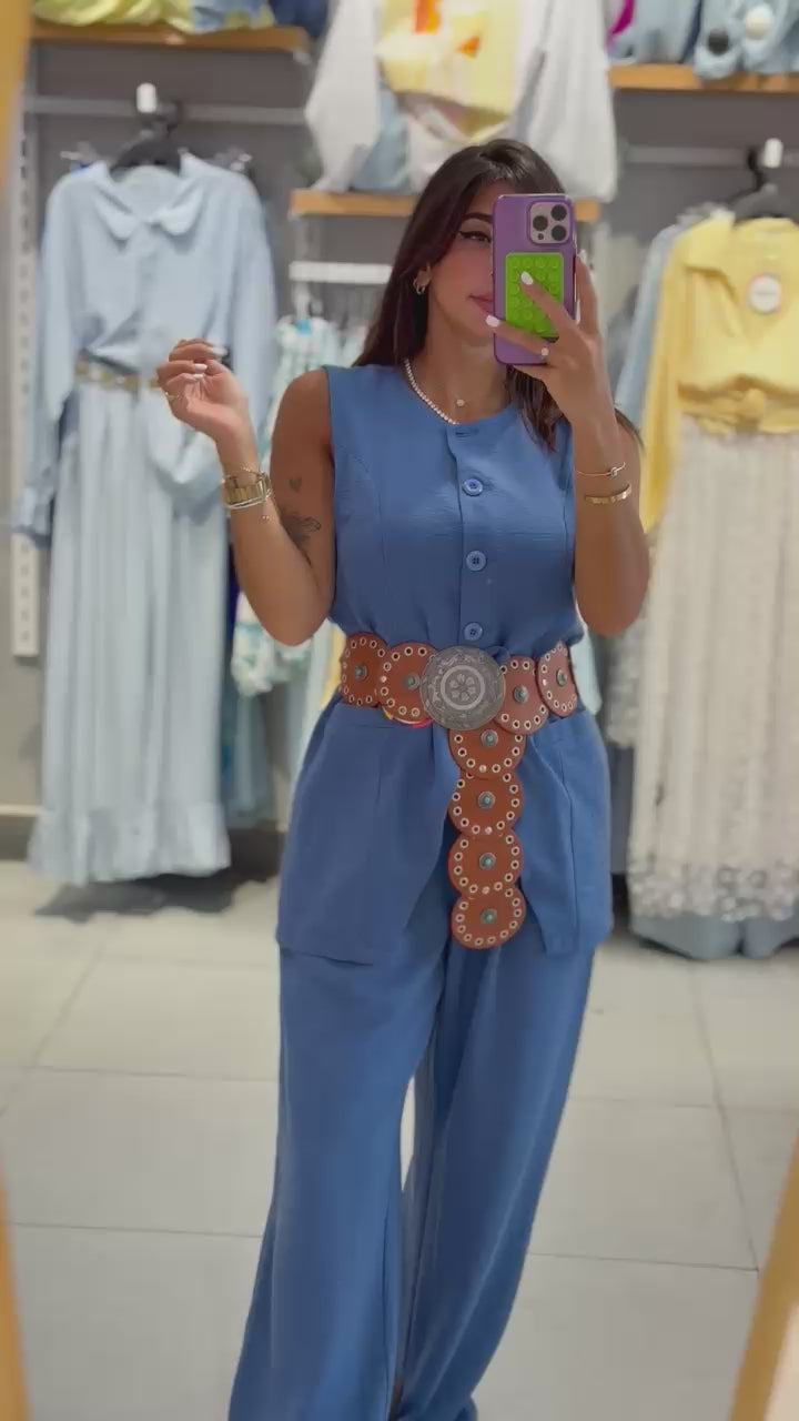 Royal blue Set ( without belt )